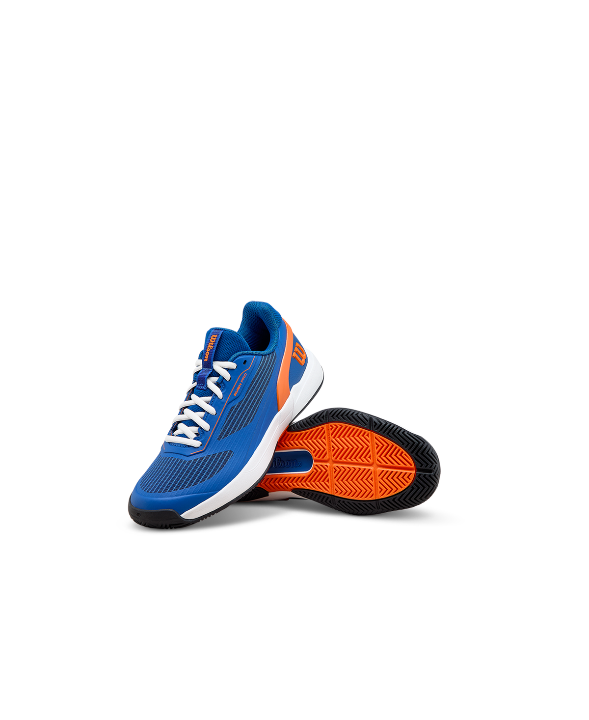 Wilson Rush Pro 5 Junior Tennis Shoes, Deja Vu Blue/White/Orange Tiger - alternate view 6
