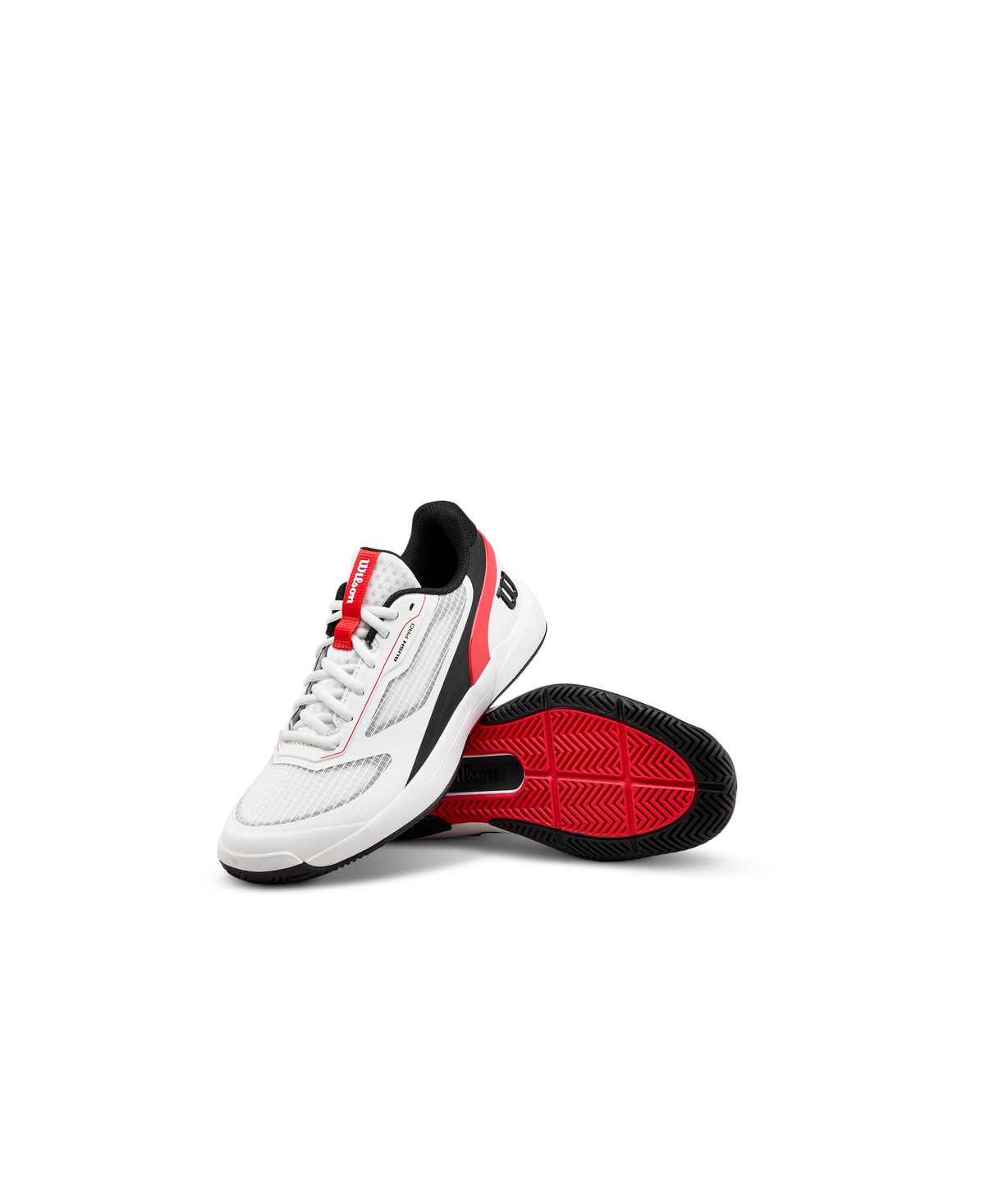 Wilson Rush Pro 5 Junior Tennis Shoes, White/Infrared/Black - alternate view 6