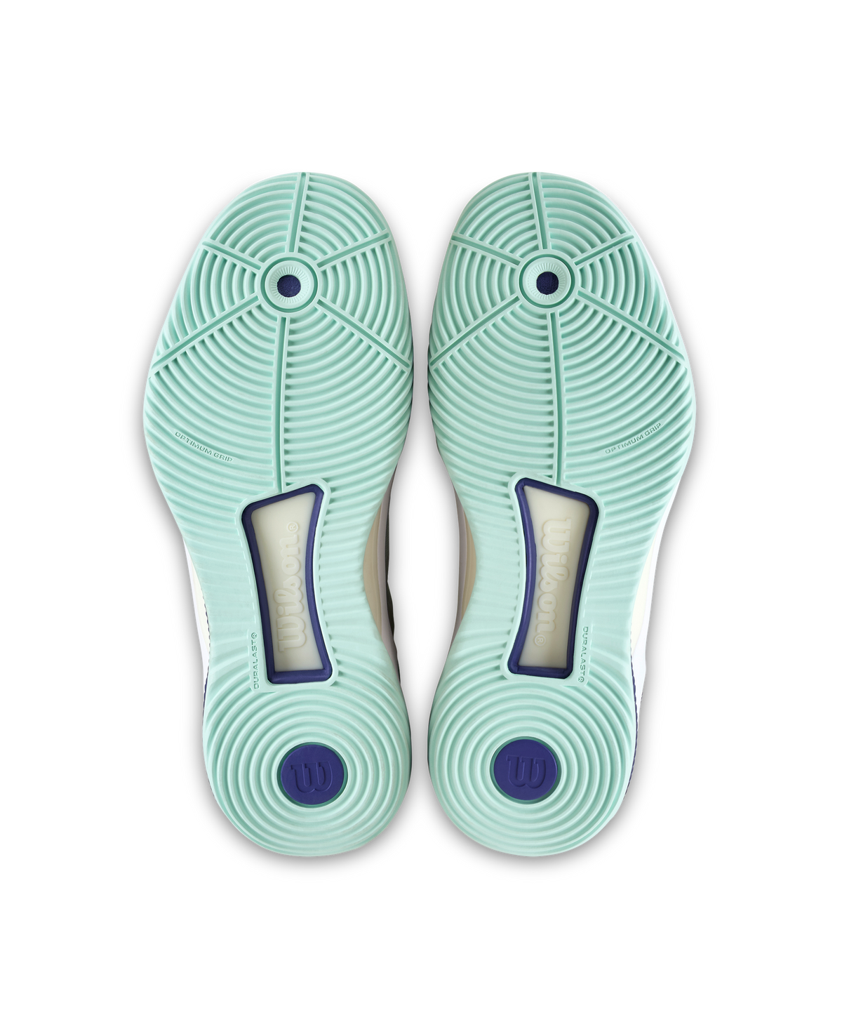 Wilson Intrigue Tour Womens Padel Shoes, White/Bay/Skipper Blue - pair view