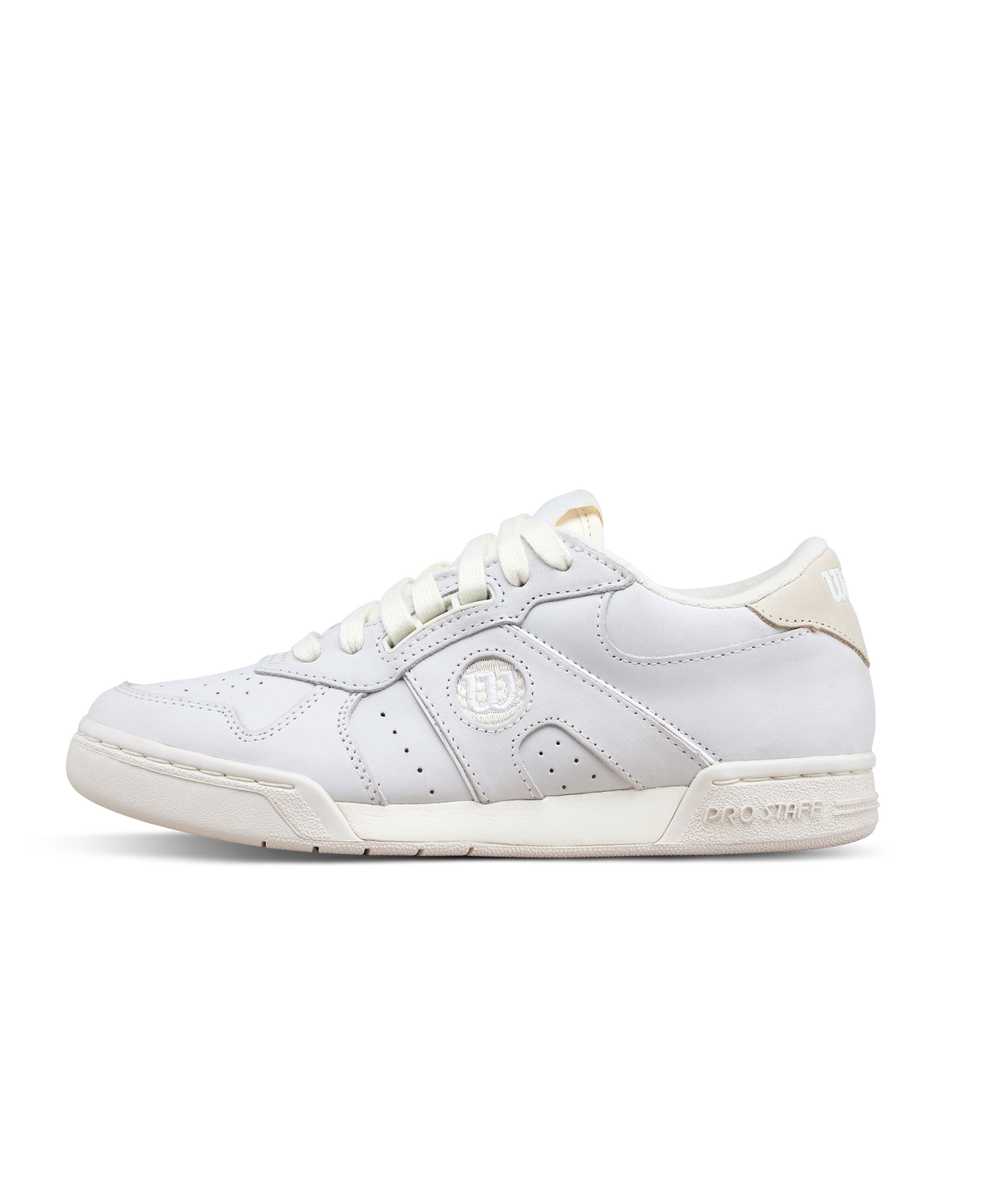 Wilson Pro Staff 87 Nubuck Womens Court Sneakers, White/Vanilla Ice/White - main view