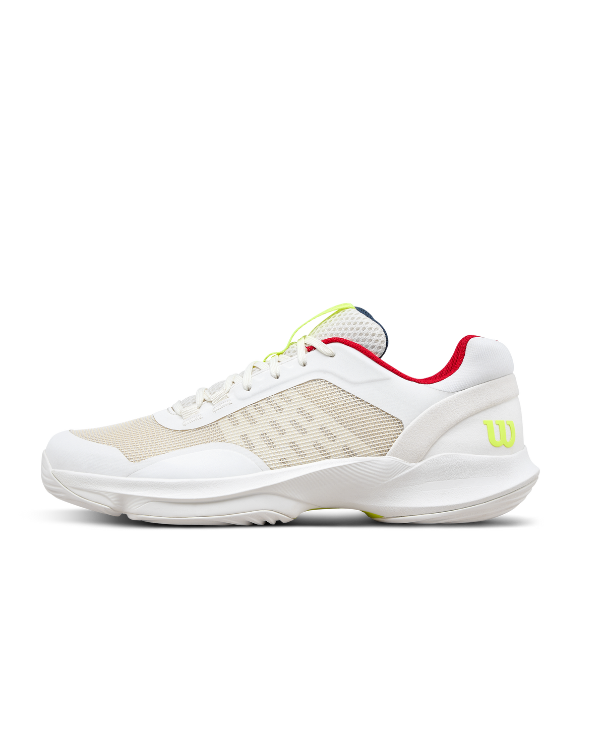 Wilson Hurakn Pro V2 Mens Padel Shoes, Snow White/Snow White/Safety Yellow - main view