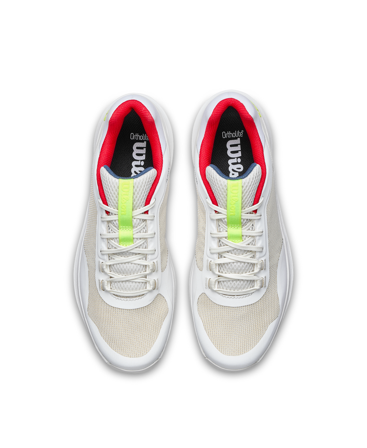 Wilson Hurakn Pro V2 Mens Padel Shoes, Snow White/Snow White/Safety Yellow - alternate view 4