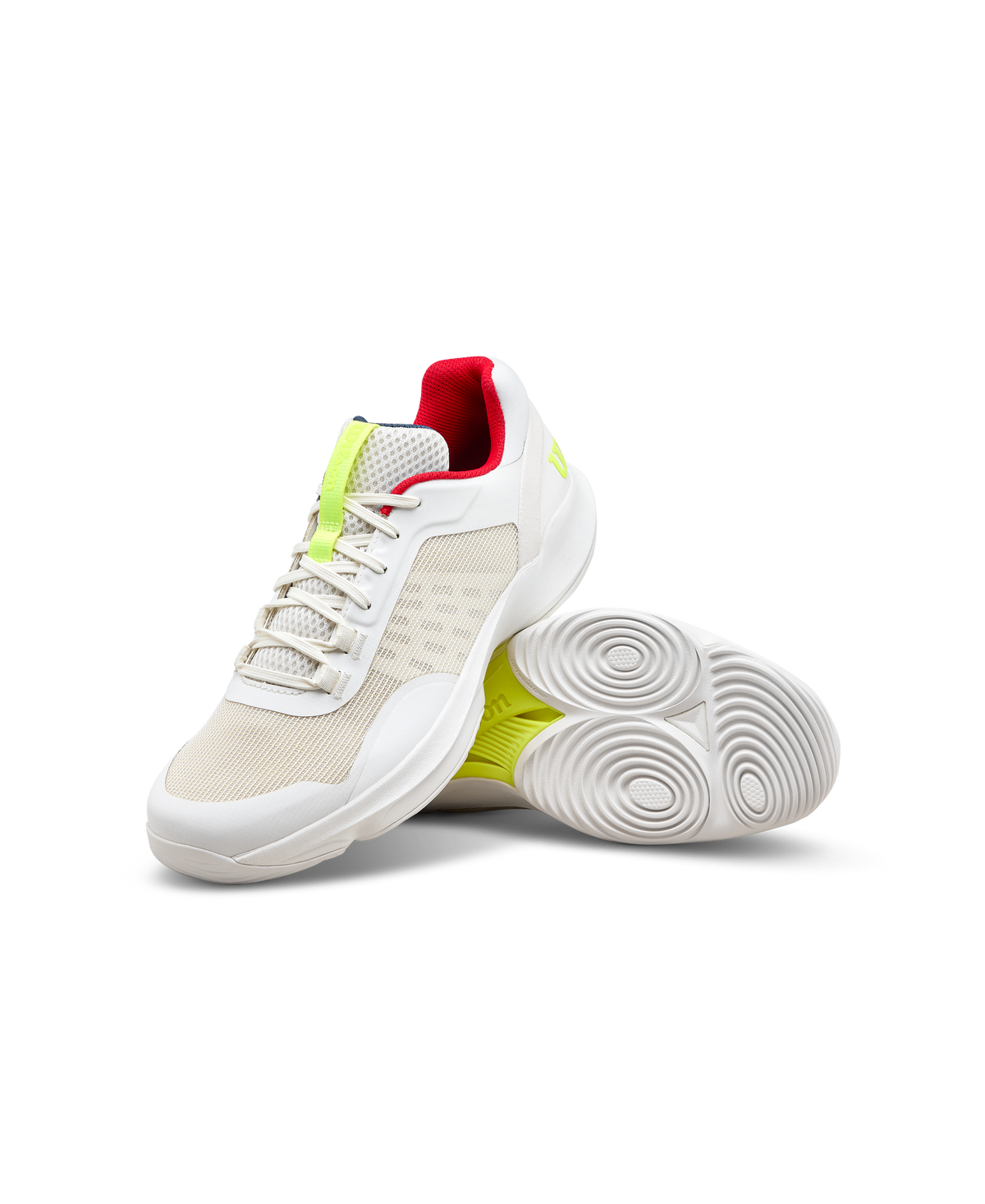 Wilson Hurakn Pro V2 Mens Padel Shoes, Snow White/Snow White/Safety Yellow - alternate view 6
