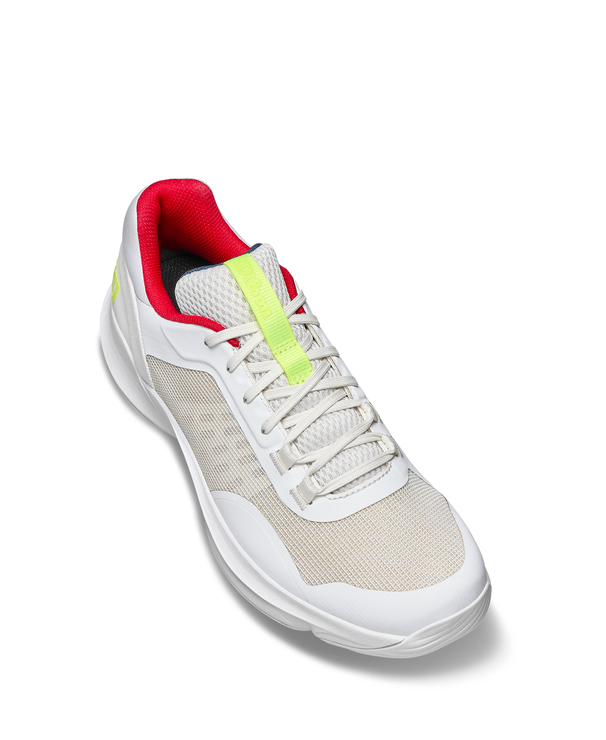 Wilson Hurakn Pro V2 Mens Padel Shoes, Snow White/Snow White/Safety Yellow - alternate view 3