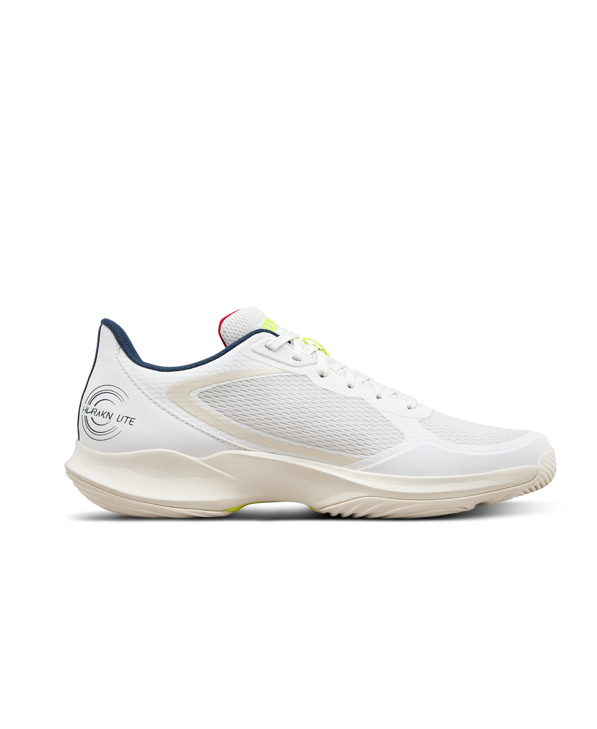 Wilson Hurakn Lite Mens Padel Shoes, Snow White/Safety Yellow - alternate view 1