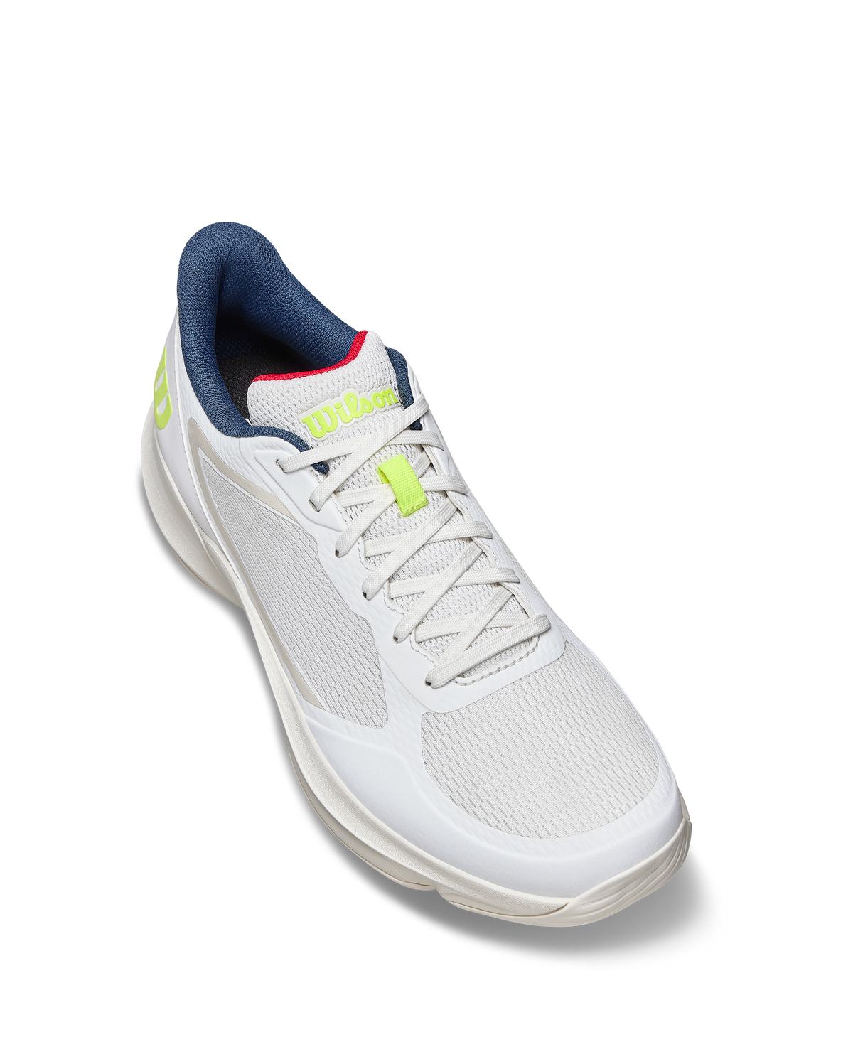 Wilson Hurakn Lite Mens Padel Shoes, Snow White/Safety Yellow - alternate view 2