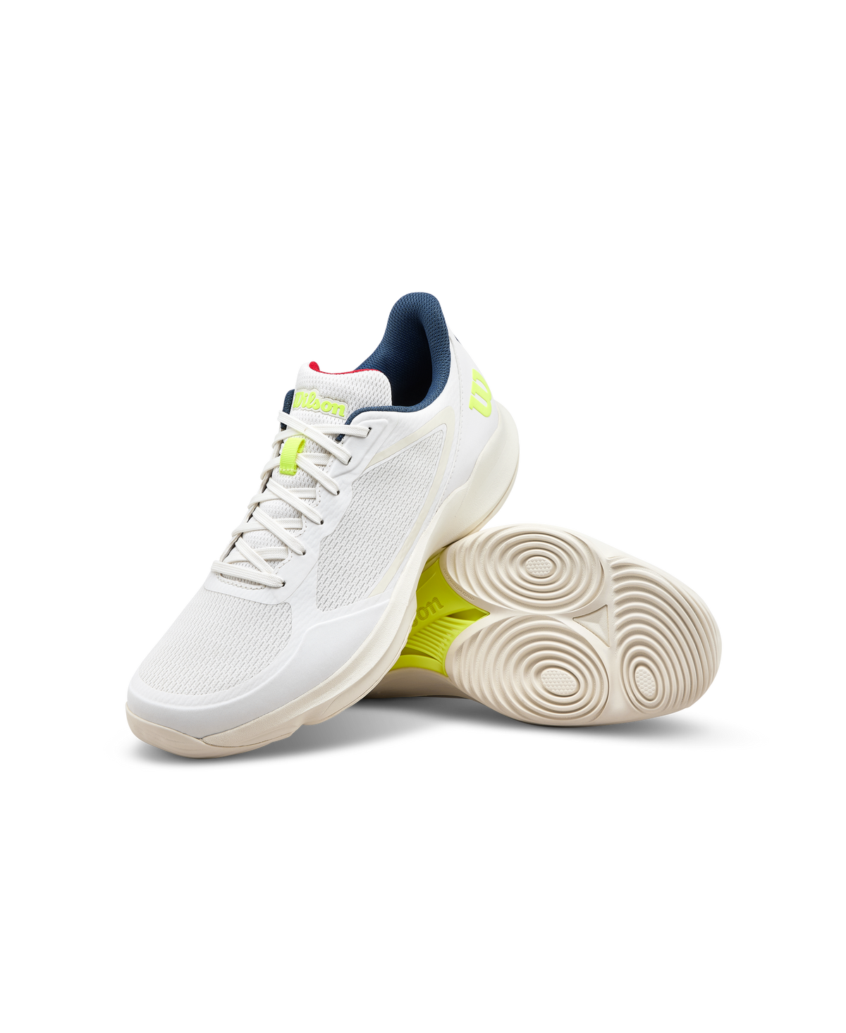 Wilson Hurakn Lite Mens Padel Shoes, Snow White/Safety Yellow - alternate view 6