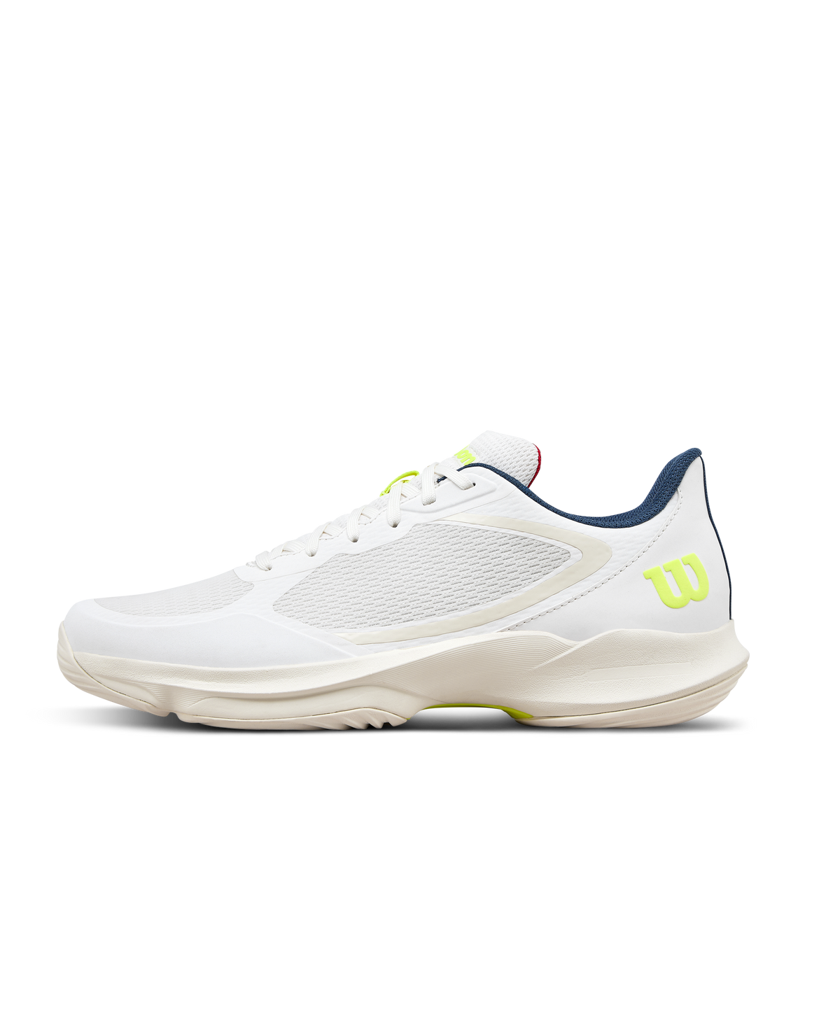 Wilson Hurakn Lite Mens Padel Shoes, Snow White/Safety Yellow - main view