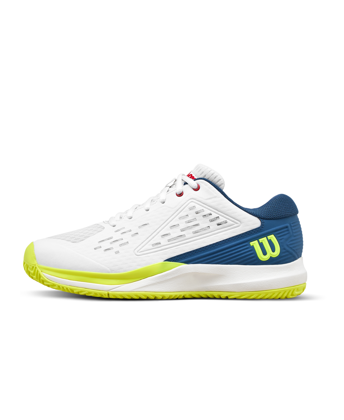 Wilson Rush Pro Ace Junior Tennis Shoes, Snow White/Ensign Blue - main view