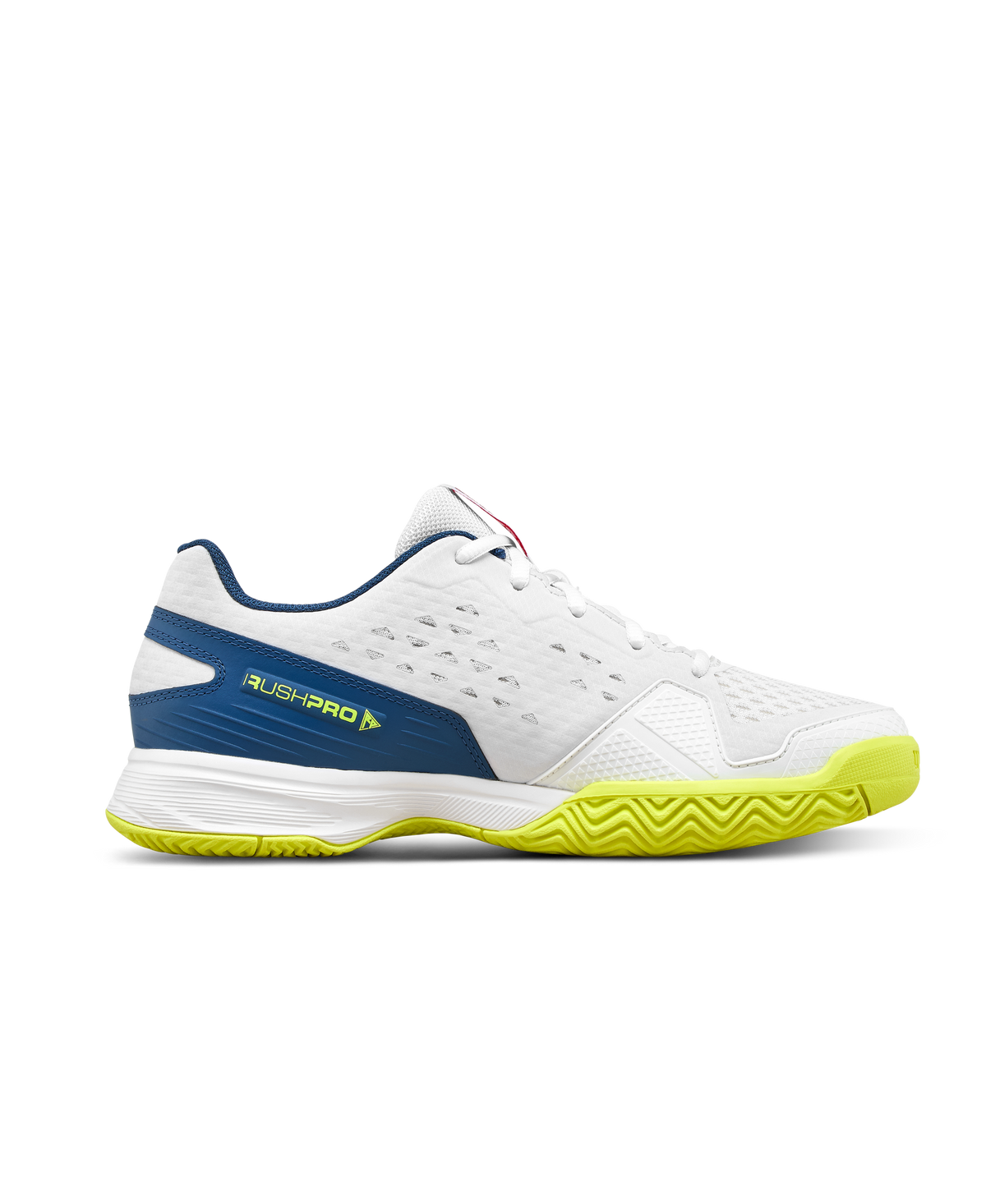 Wilson Rush Pro L Junior Tennis Shoes, Snow White/Snow White/Ensign Blue - alternate view 1