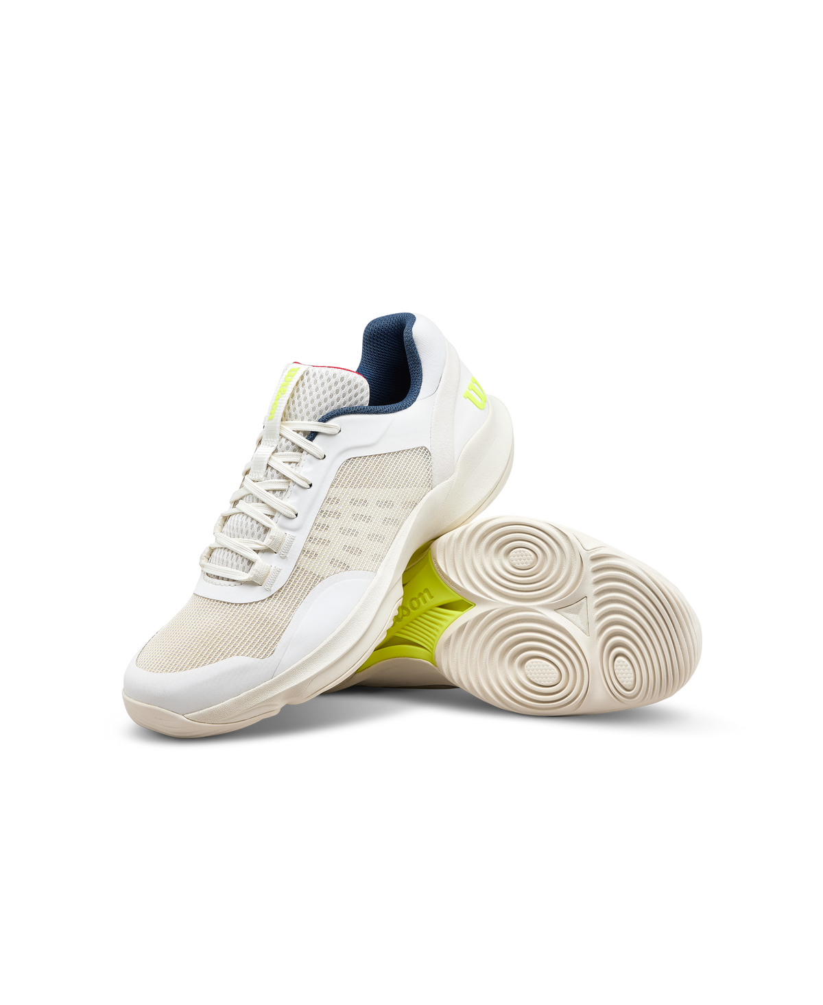 Wilson Hurakn Pro V2 Womens Padel Shoes, Snow White/Papyrus/Safety Yellow - alternate view 6