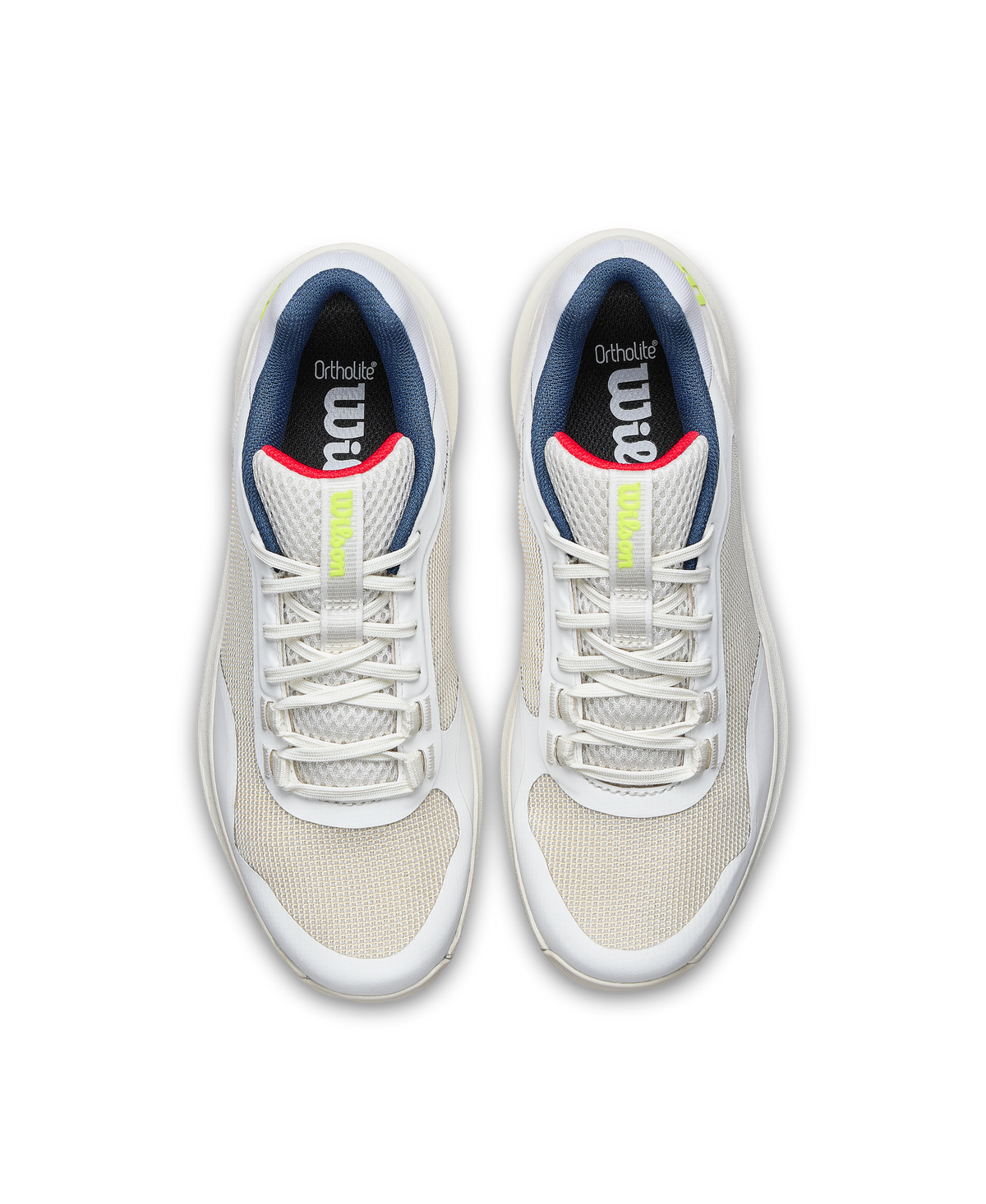 Wilson Hurakn Pro V2 Womens Padel Shoes, Snow White/Papyrus/Safety Yellow - alternate view 4