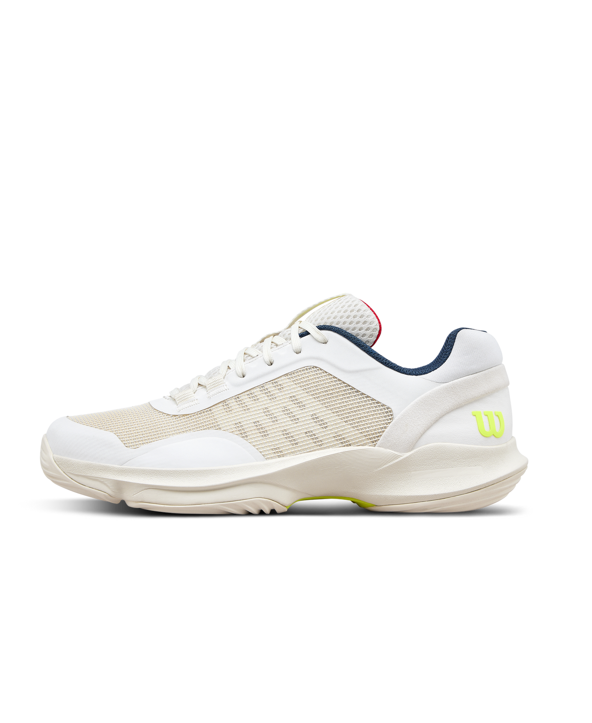 Wilson Hurakn Pro V2 Womens Padel Shoes, Snow White/Papyrus/Safety Yellow - main view