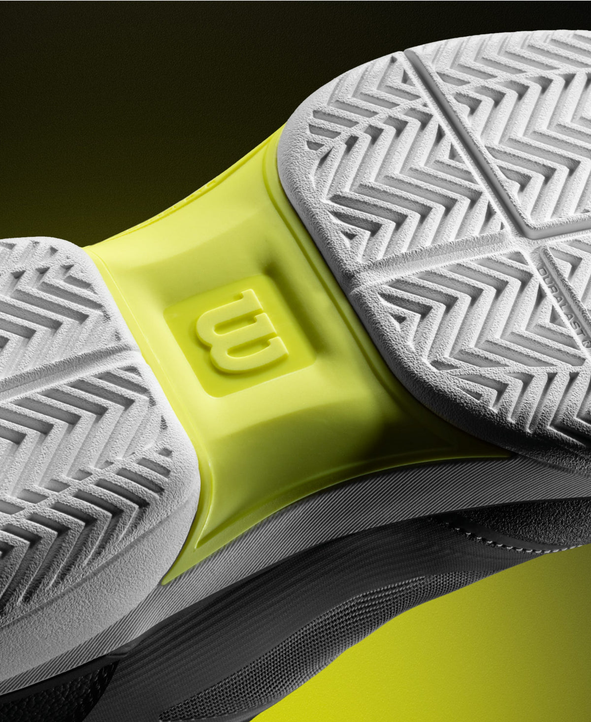 Wilson Rush Lite 5 Mens Tennis Shoes, Titanium/Black/Safety Yellow - feature detail