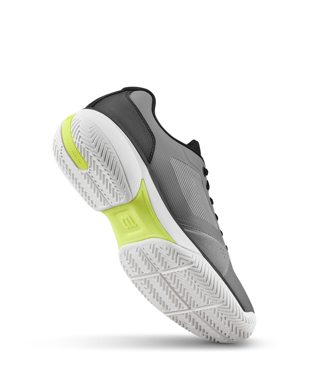 Wilson Rush Lite 5 Mens Tennis Shoes, Titanium/Black/Safety Yellow - alternate view 2