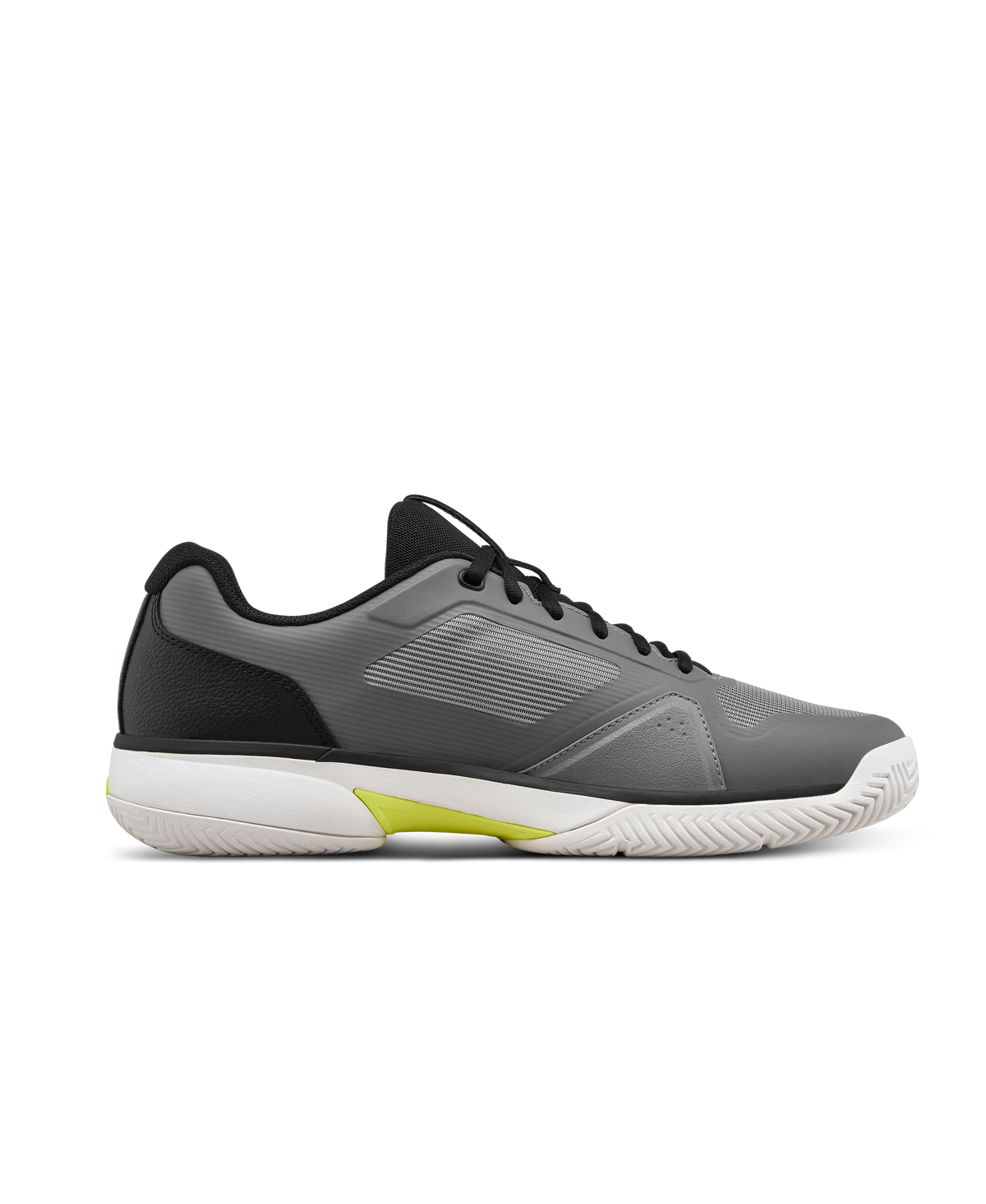Wilson Rush Lite 5 Mens Tennis Shoes, Titanium/Black/Safety Yellow - alternate view 1