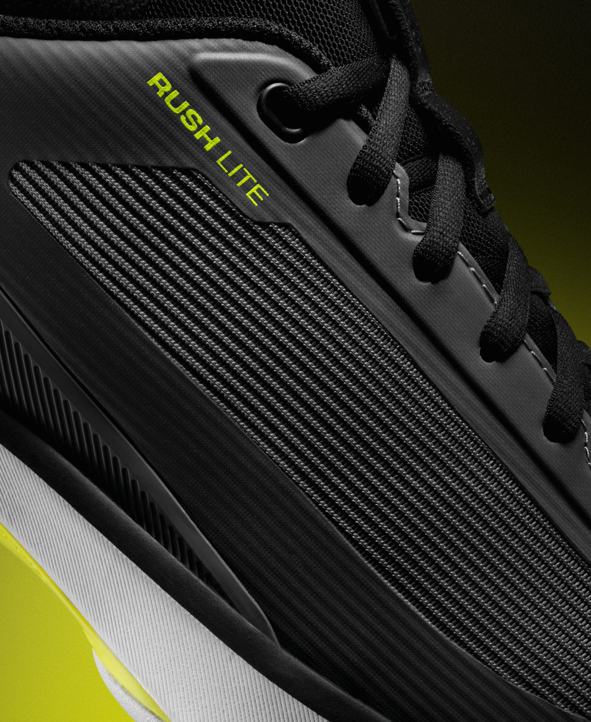 Wilson Rush Lite 5 Mens Tennis Shoes, Titanium/Black/Safety Yellow - feature detail