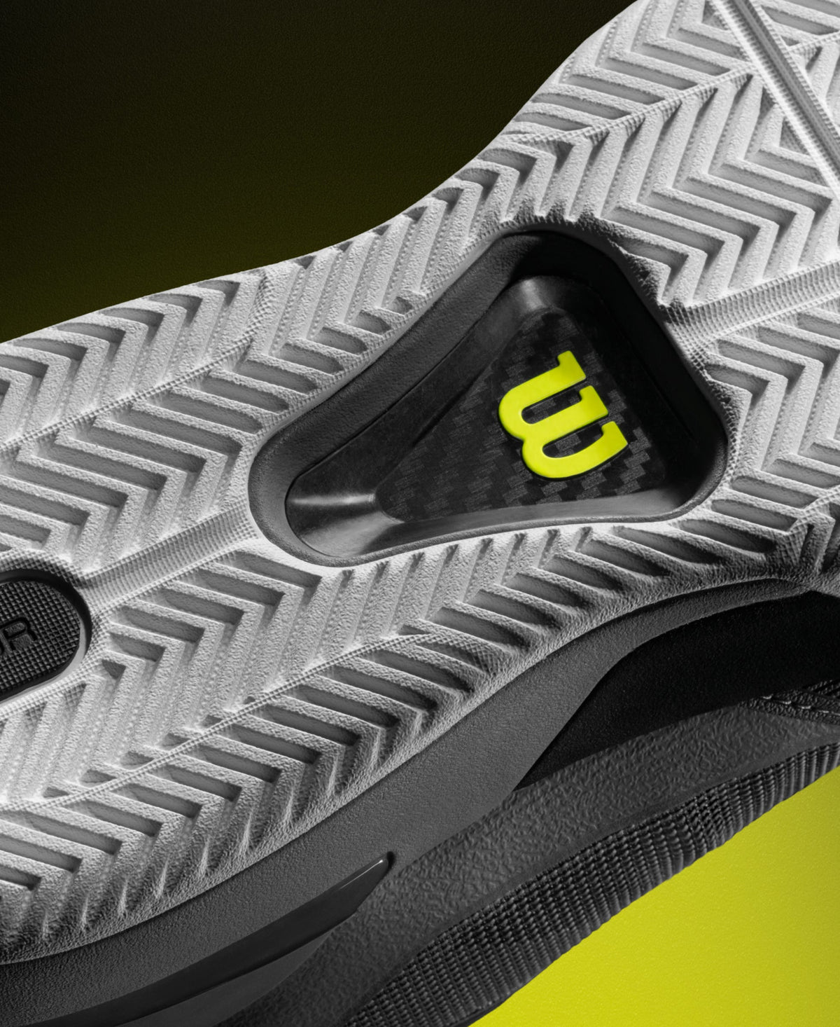 Wilson Rush Tour 5 Mens Tennis Shoes, Titanium/Black/Safety Yellow - feature detail