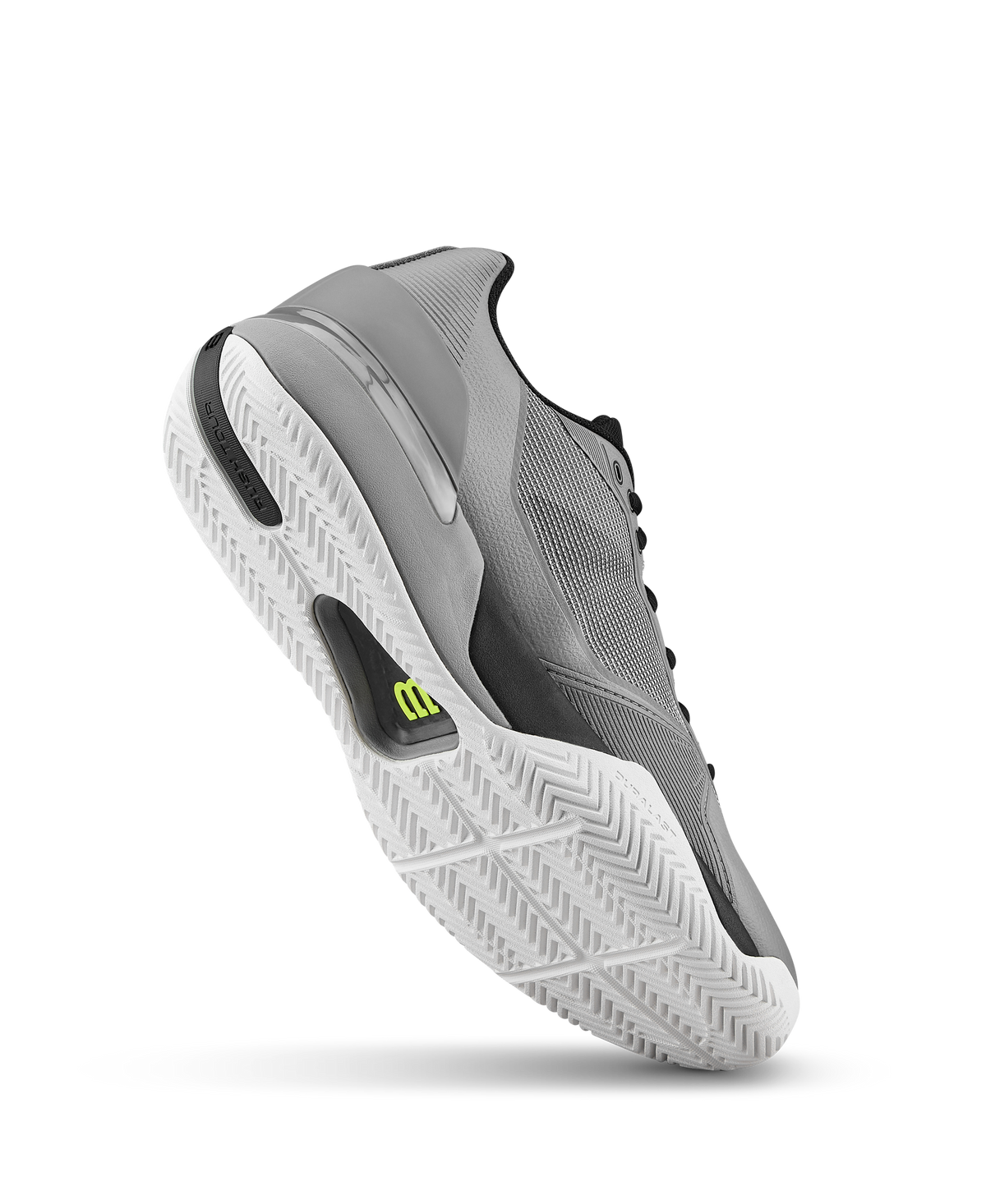 Wilson Rush Tour 5 Mens Tennis Shoes, Titanium/Black/Safety Yellow - alternate view 2