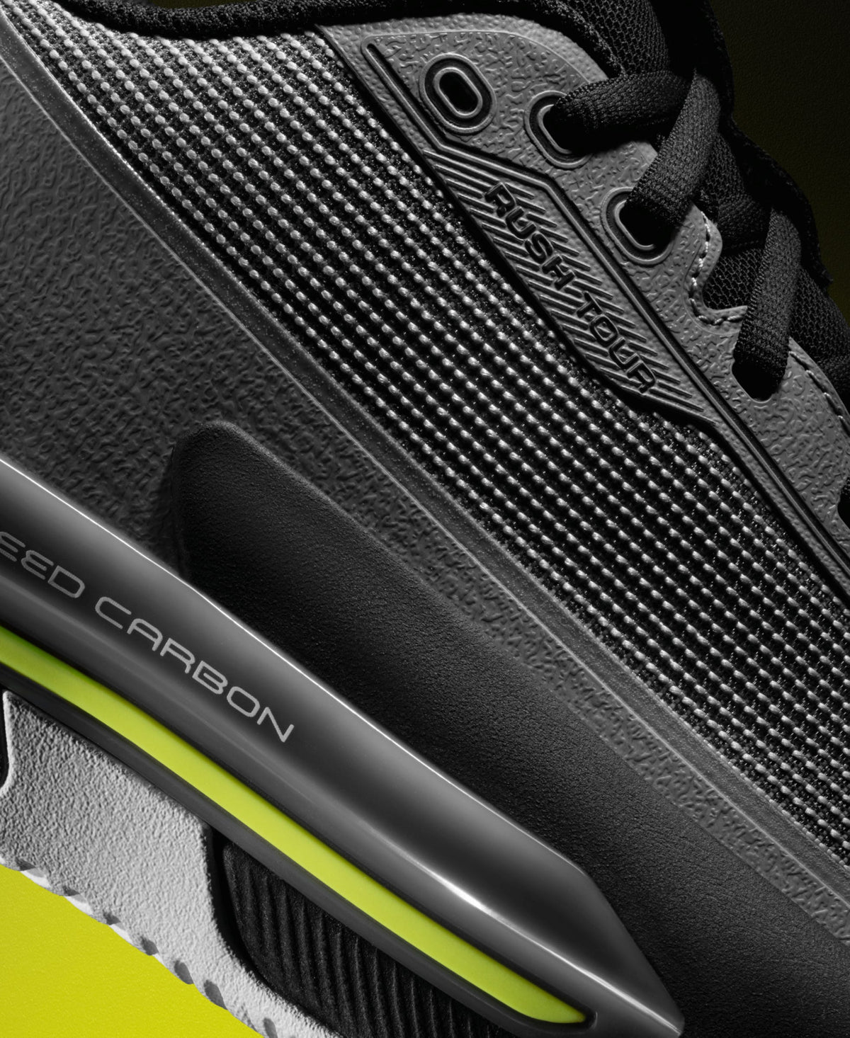 Wilson Rush Tour 5 Mens Tennis Shoes, Titanium/Black/Safety Yellow - feature detail