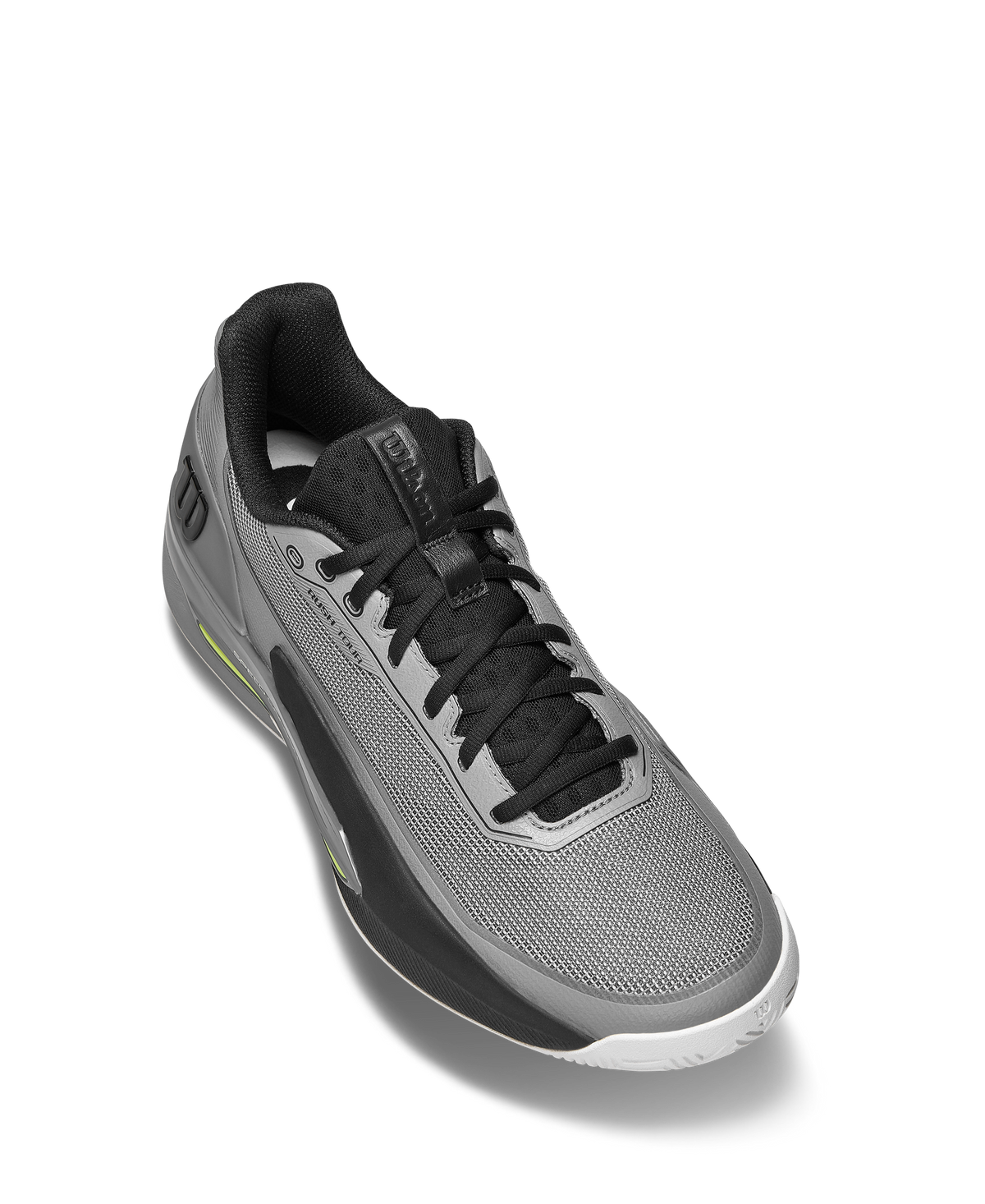 Wilson Rush Tour 5 Mens Tennis Shoes, Titanium/Black/Safety Yellow - alternate view 3