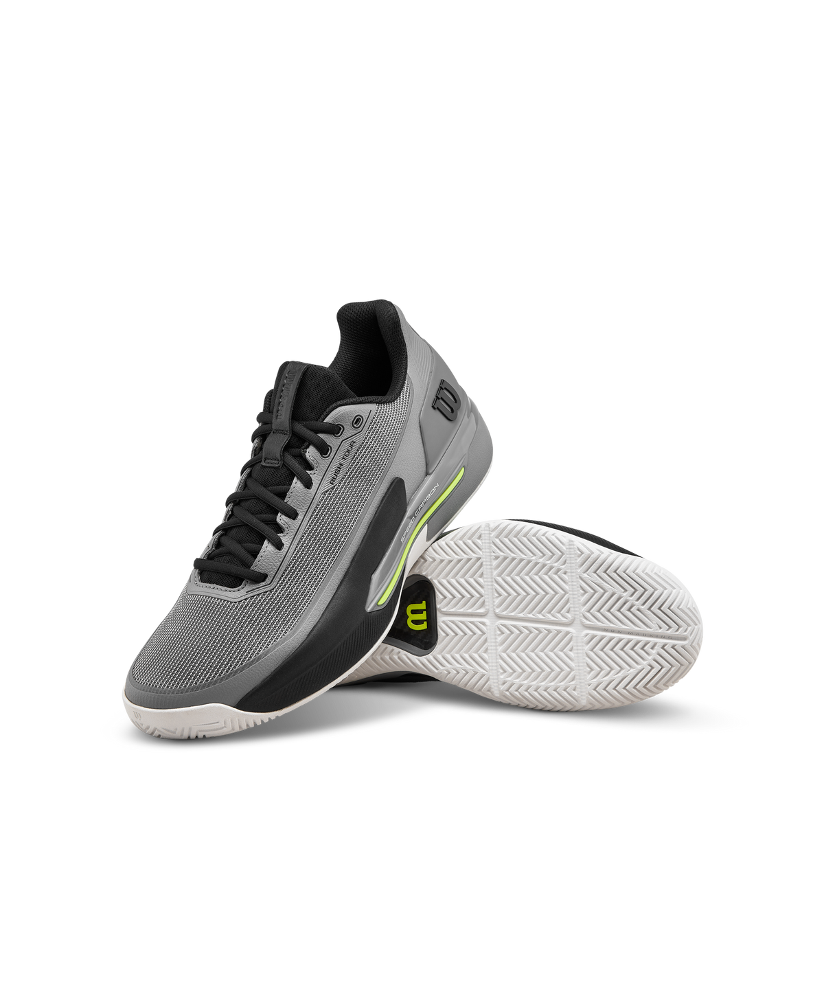 Wilson Rush Tour 5 Mens Tennis Shoes, Titanium/Black/Safety Yellow - alternate view 6