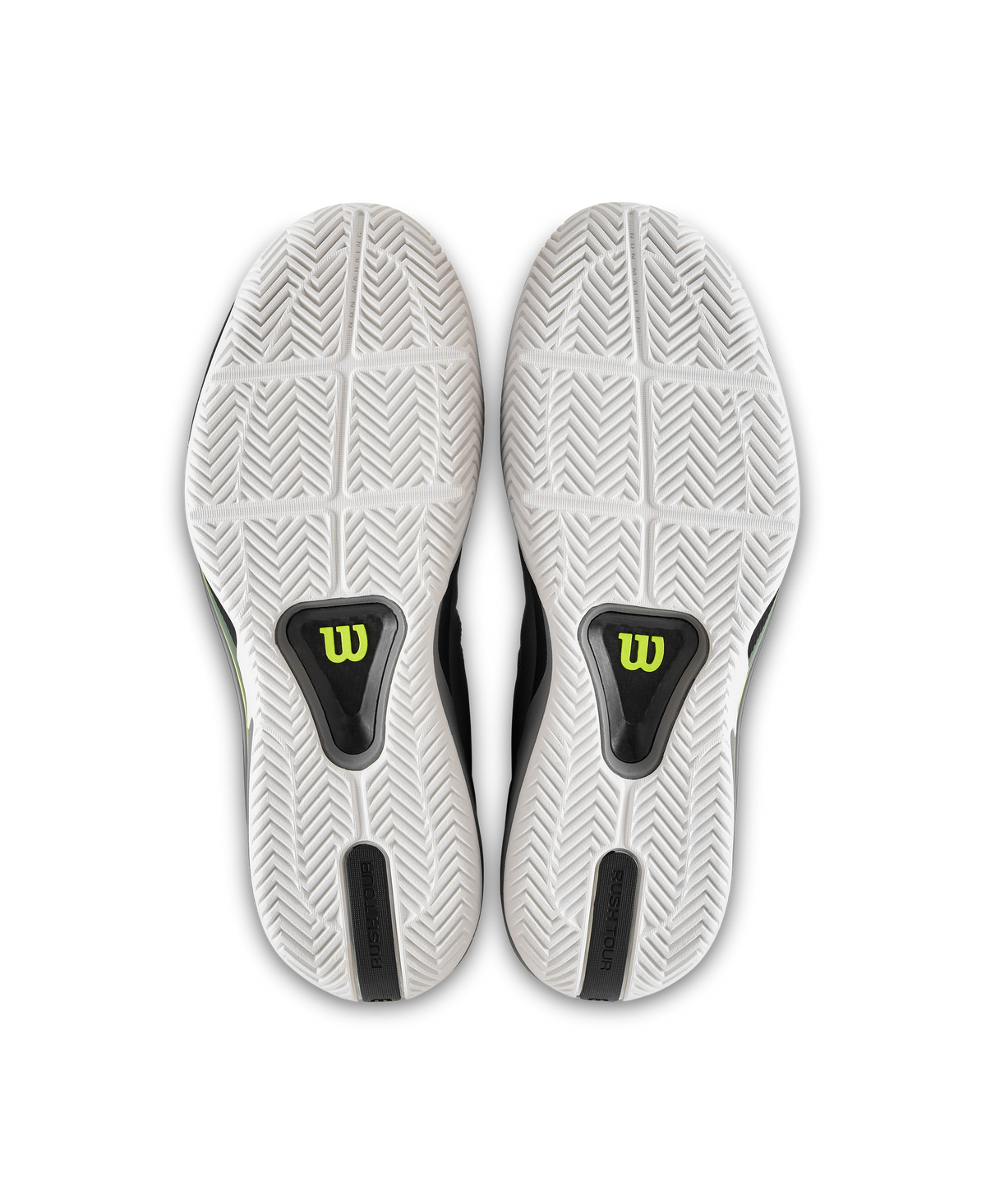 Wilson Rush Tour 5 Mens Tennis Shoes, Titanium/Black/Safety Yellow - alternate view 7