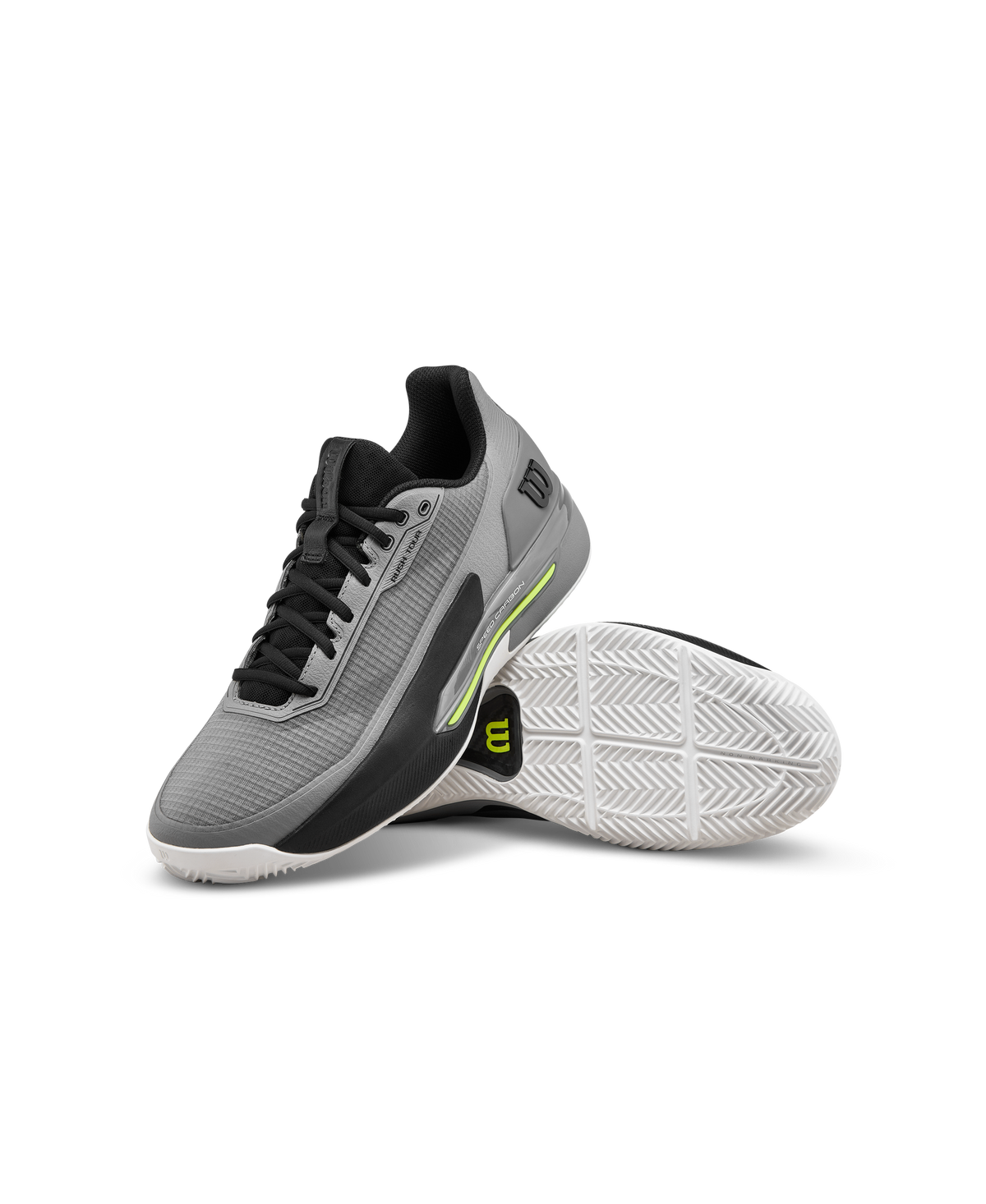 Wilson Rush Tour 5 Clay Mens Tennis Shoes, Titanium/Black/Safety Yellow - alternate view 6