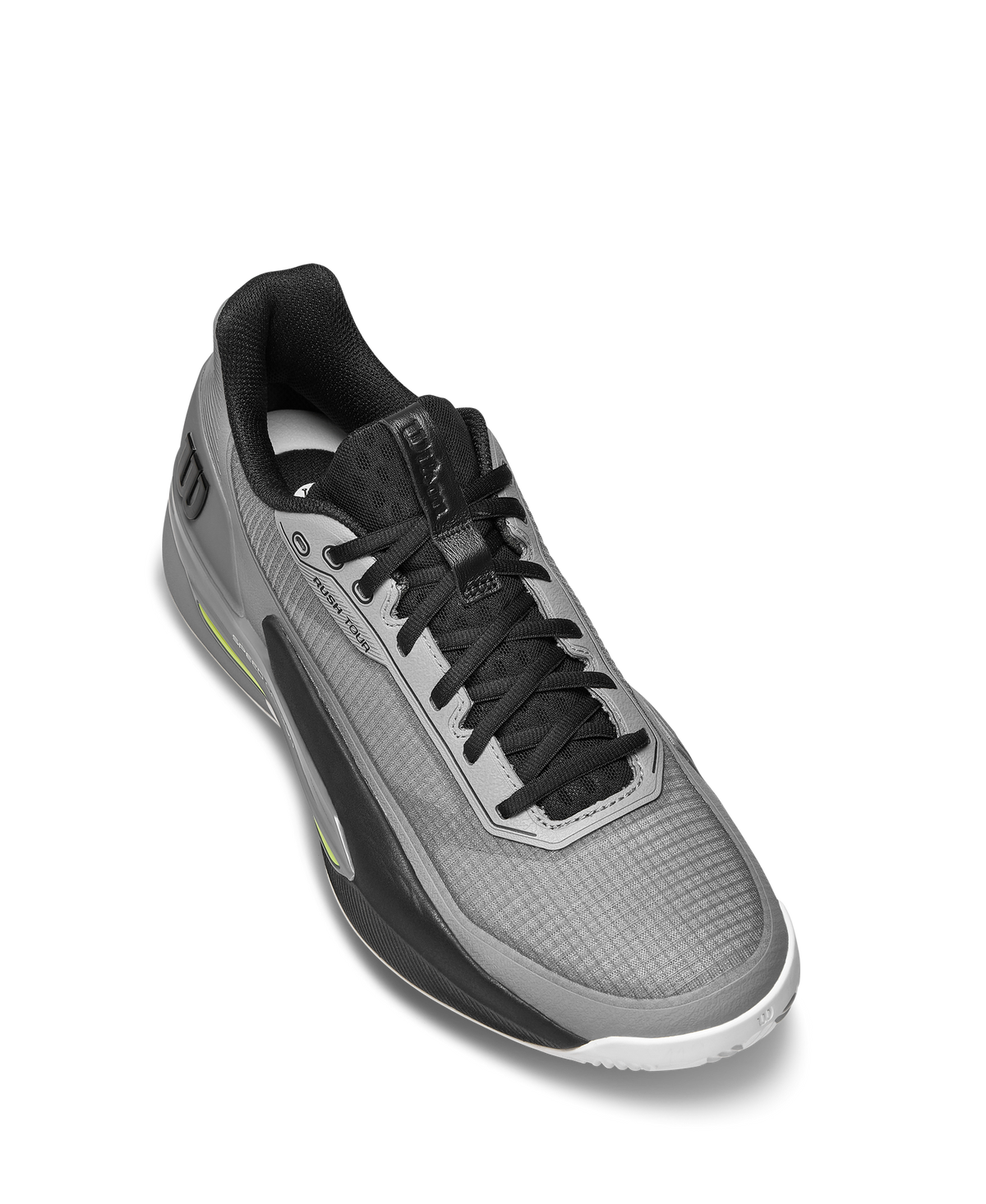 Wilson Rush Tour 5 Clay Mens Tennis Shoes, Titanium/Black/Safety Yellow - alternate view 3
