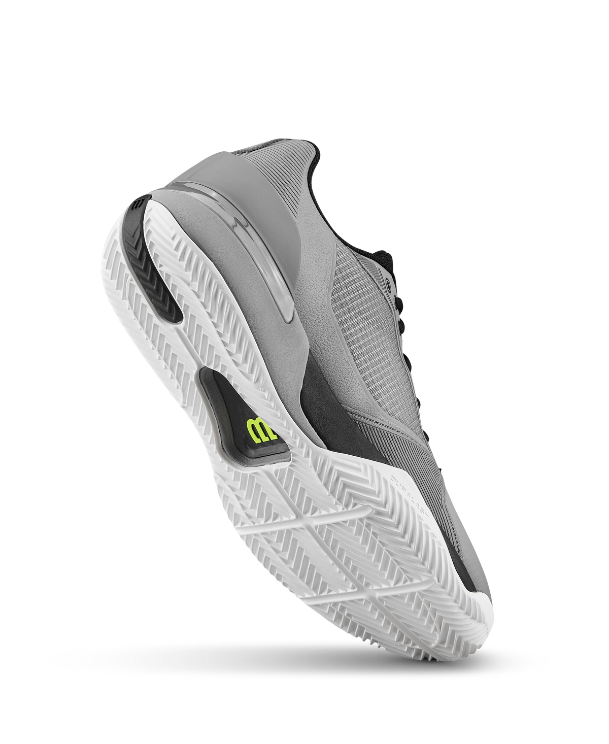 Wilson Rush Tour 5 Clay Mens Tennis Shoes, Titanium/Black/Safety Yellow - alternate view 2