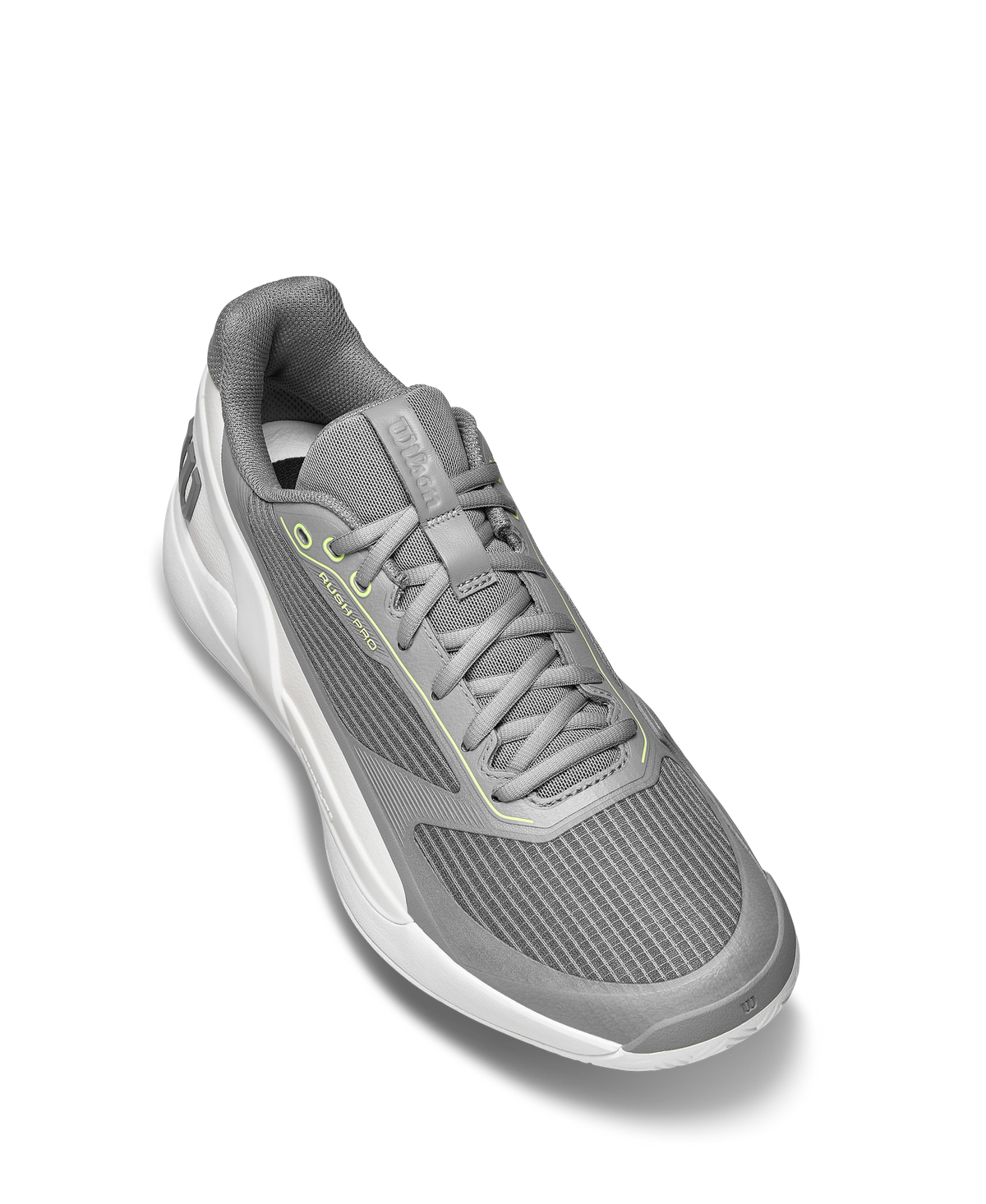 Wilson Rush Pro 5 Mens Tennis Shoes, Titanium/Snow White/Black - alternate view 2