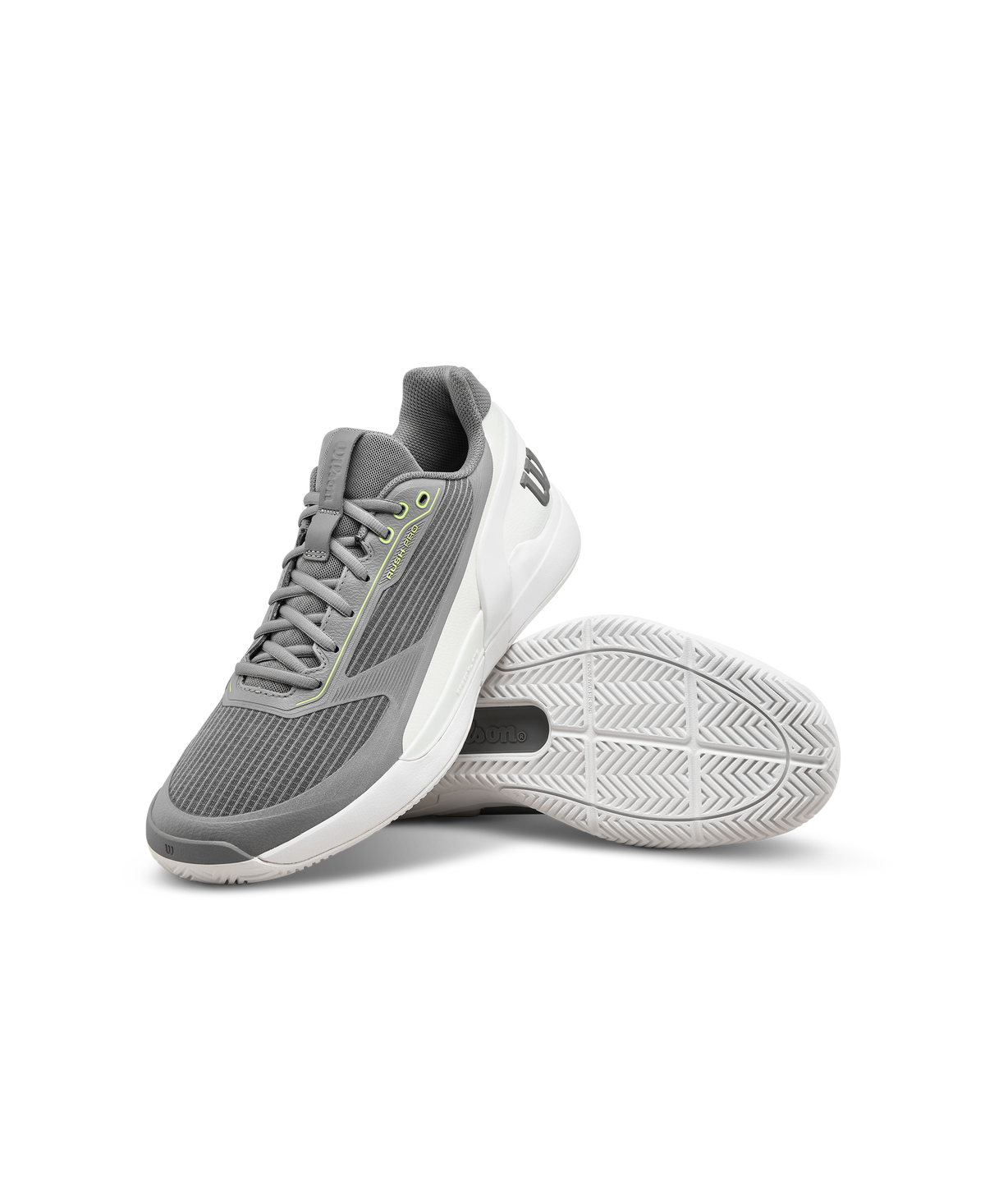 Wilson Rush Pro 5 Mens Tennis Shoes, Titanium/Snow White/Black - alternate view 6