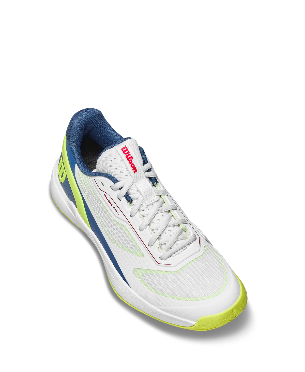 Wilson Rush Pro 5 Junior Tennis Shoes, Bright White/Bright White/Ensign Blue - alternate view 3