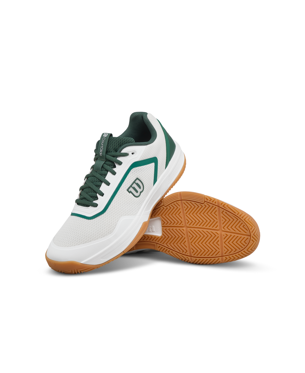 Wilson CourtGlide Mens Tennis Shoes, White/Sycamore/Gum - alternate view 6