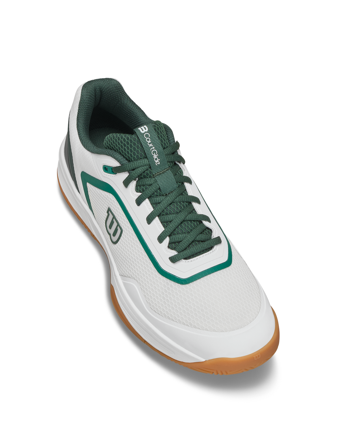 Wilson CourtGlide Mens Tennis Shoes, White/Sycamore/Gum - alternate view 3