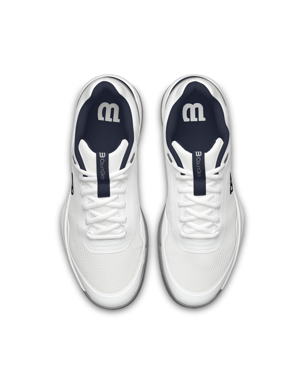 Wilson CourtGlide Mens Tennis Shoes, White/Navy Blazer/Quarry - alternate view 4