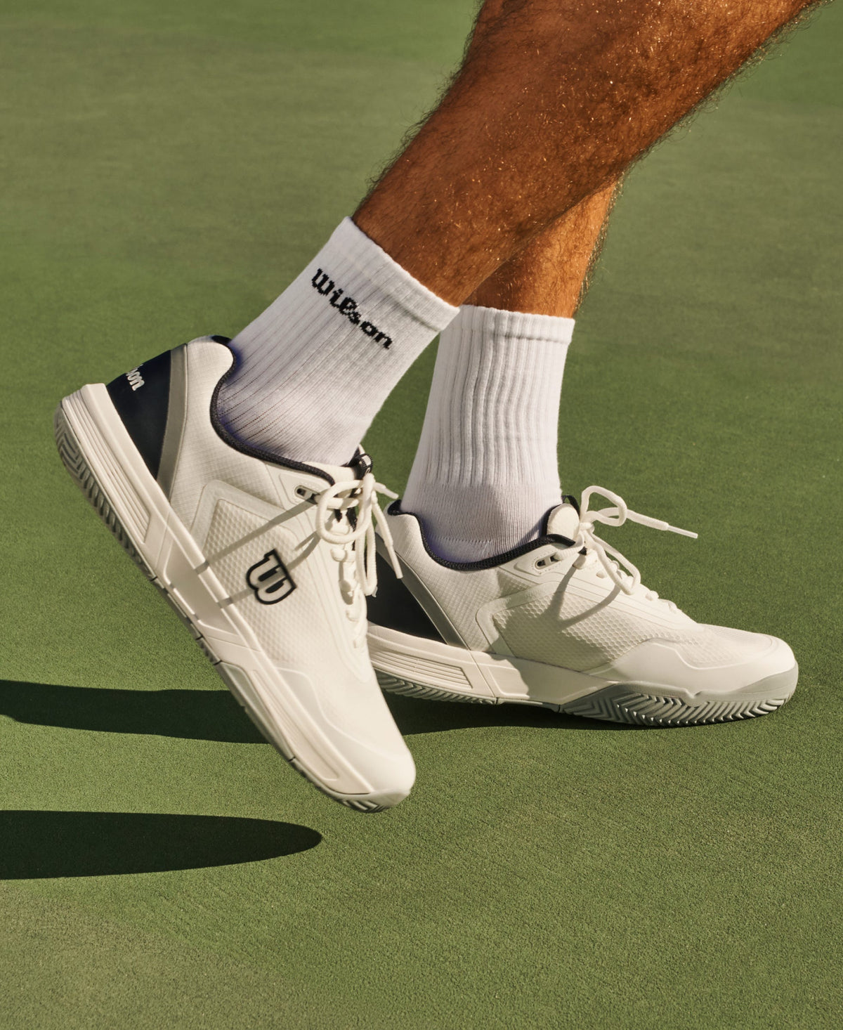Wilson CourtGlide Mens Tennis Shoes, White/Navy Blazer/Quarry - alternate view 9