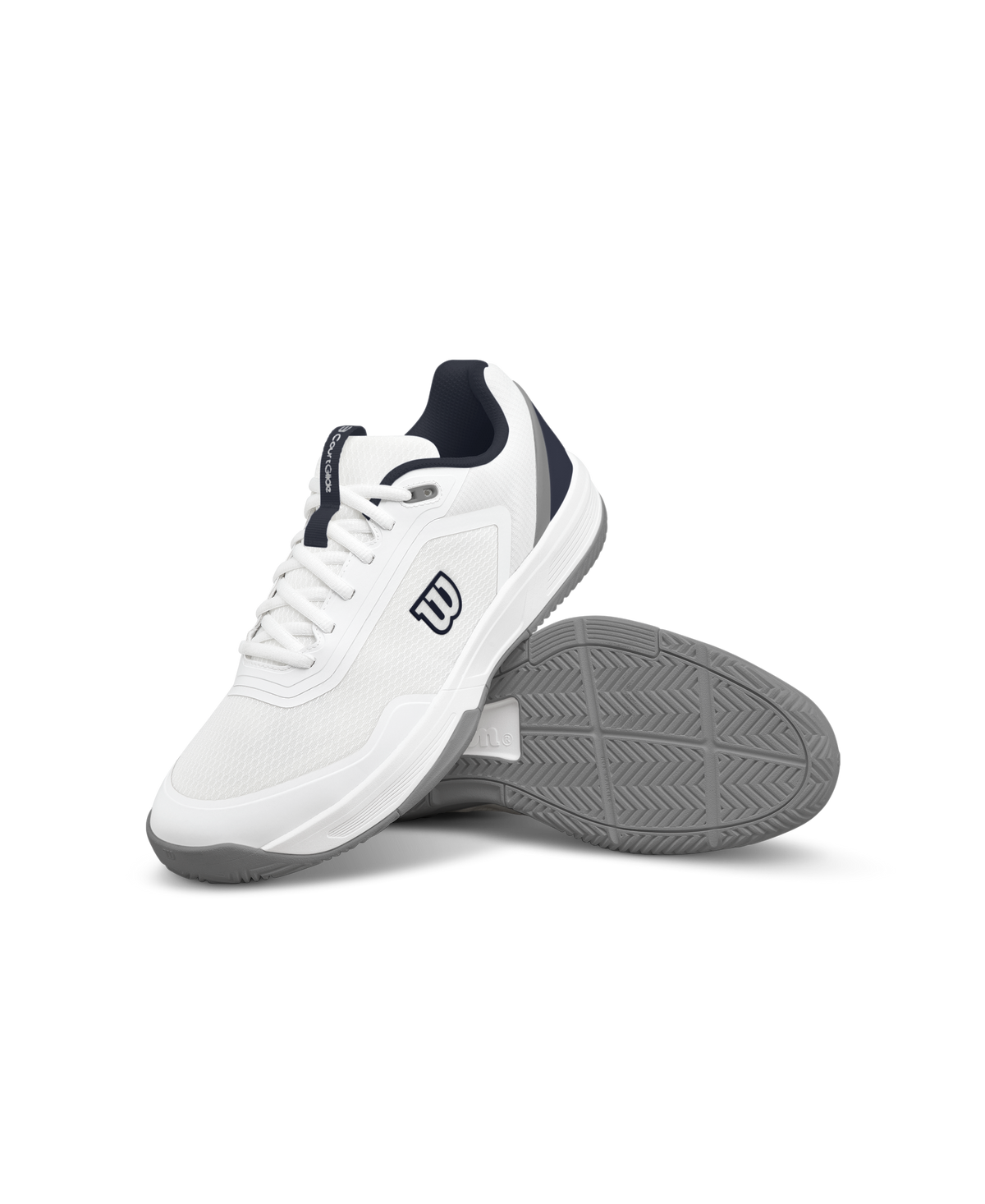 Wilson CourtGlide Mens Tennis Shoes, White/Navy Blazer/Quarry - alternate view 6