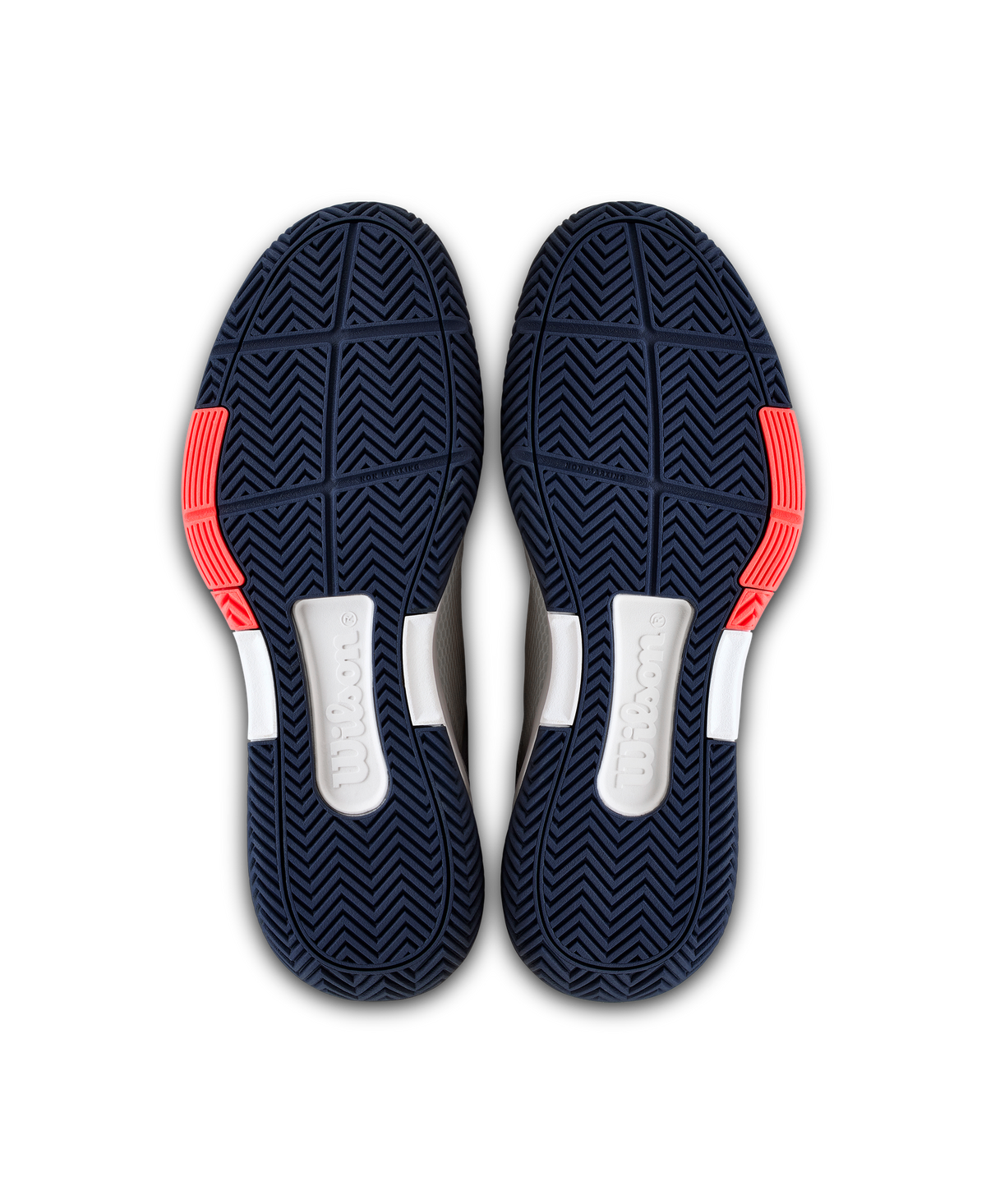 Wilson CourtGlide Mens Tennis Shoes, White/Bay/Fiery Coral - pair view