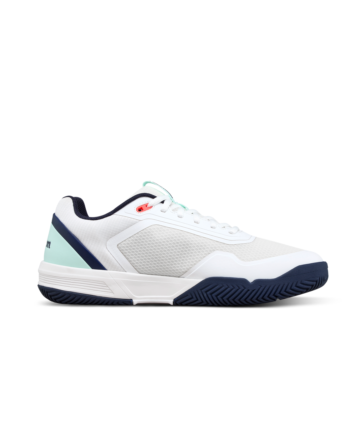 Wilson CourtGlide Mens Tennis Shoes, White/Bay/Fiery Coral - alternate view 1