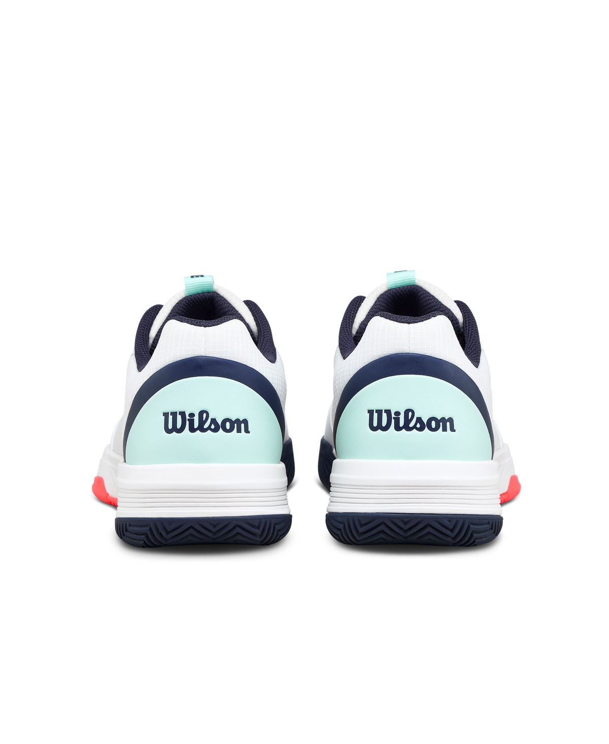 Wilson CourtGlide Mens Tennis Shoes, White/Bay/Fiery Coral - alternate view 5
