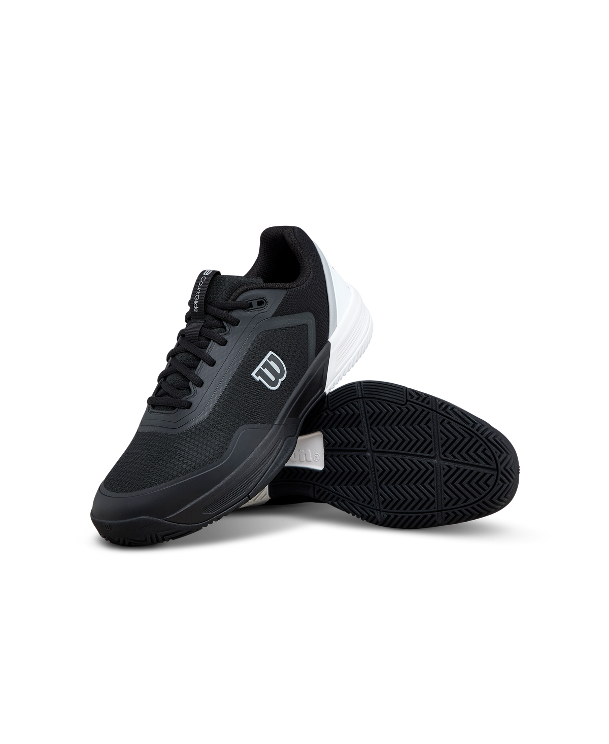 Wilson CourtGlide Mens Tennis Shoes, Black/White/Lunar Rock - alternate view 6