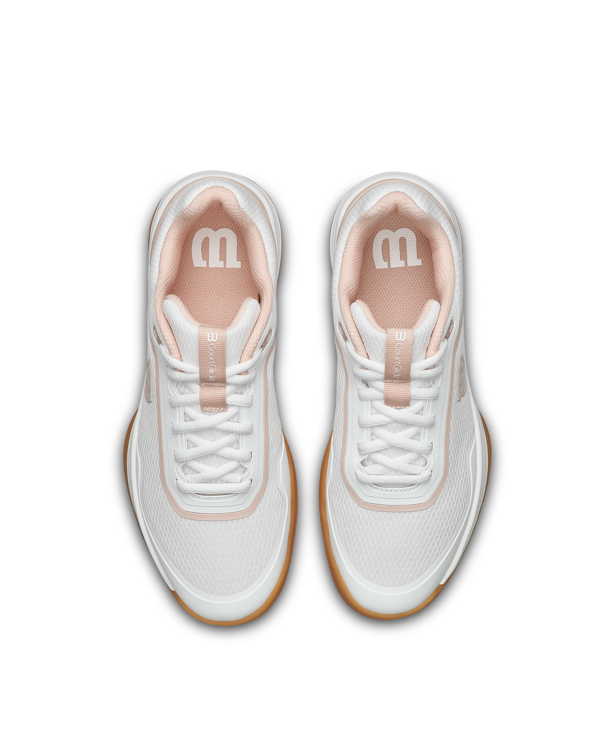 Wilson CourtGlide Womens Tennis Shoes, White/Cameo Rose/Gum - alternate view 4