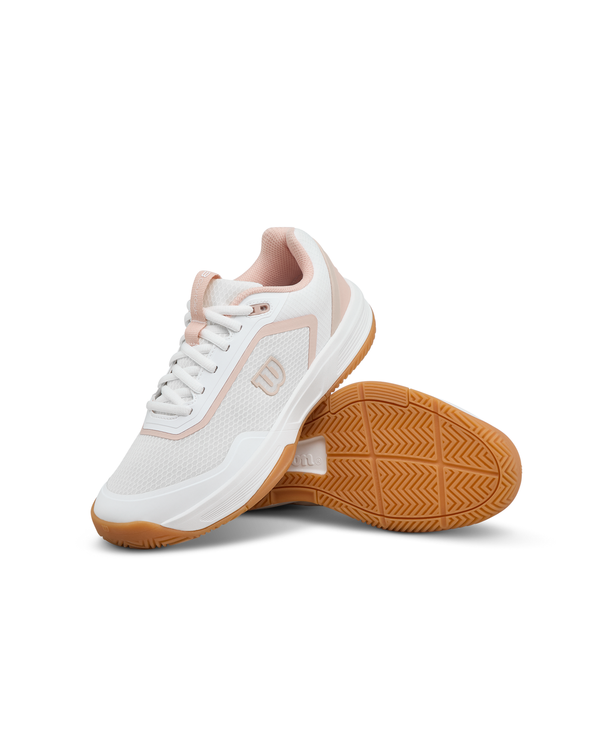 Wilson CourtGlide Womens Tennis Shoes, White/Cameo Rose/Gum - alternate view 6