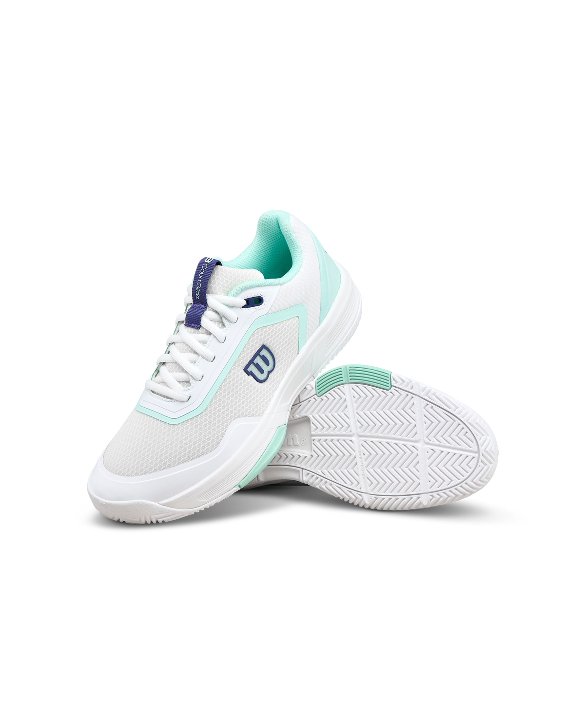 Wilson CourtGlide Womens Tennis Shoes, White/Bay/Skipper Blue - alternate view 6