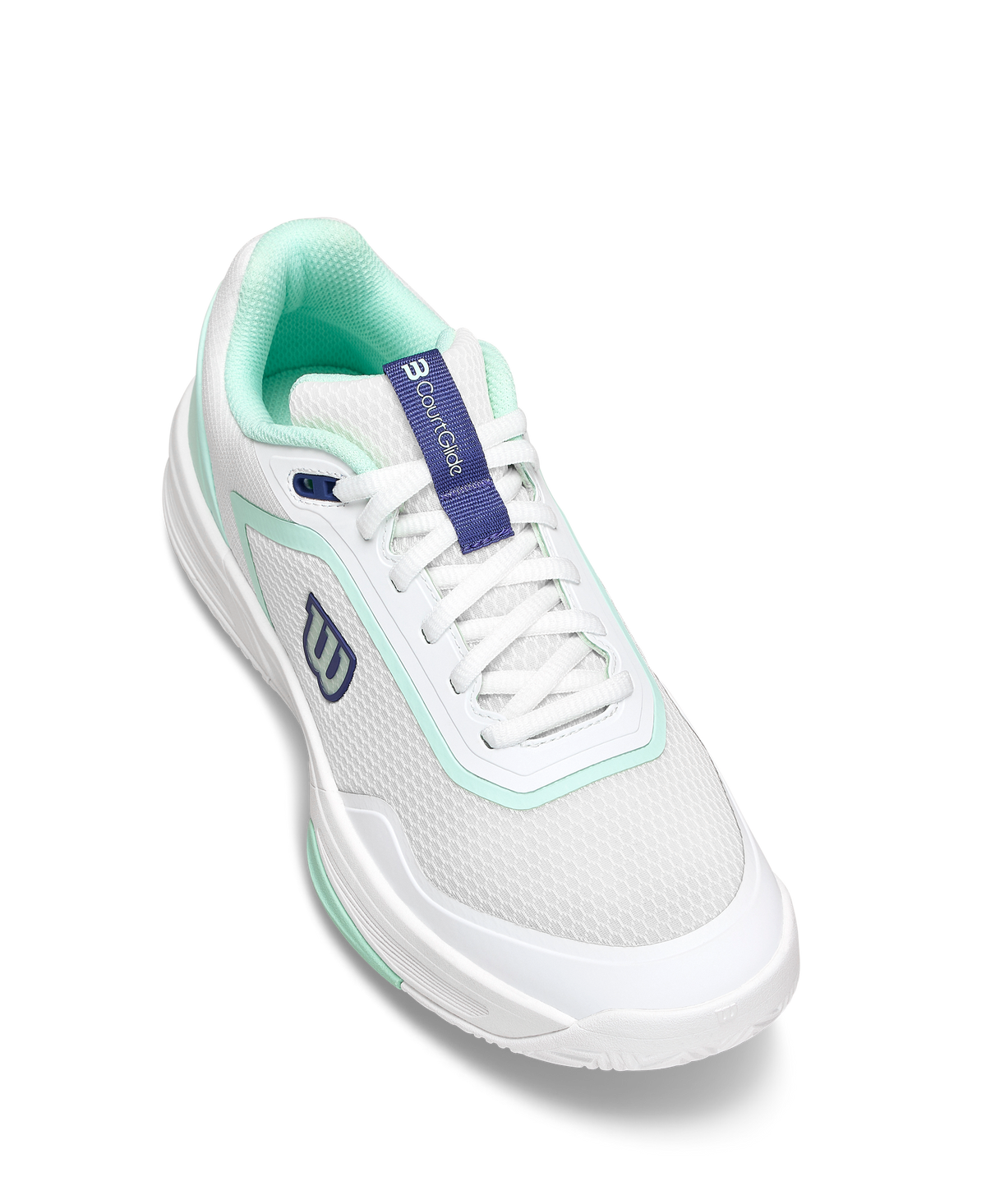 Wilson CourtGlide Womens Tennis Shoes, White/Bay/Skipper Blue - alternate view 2