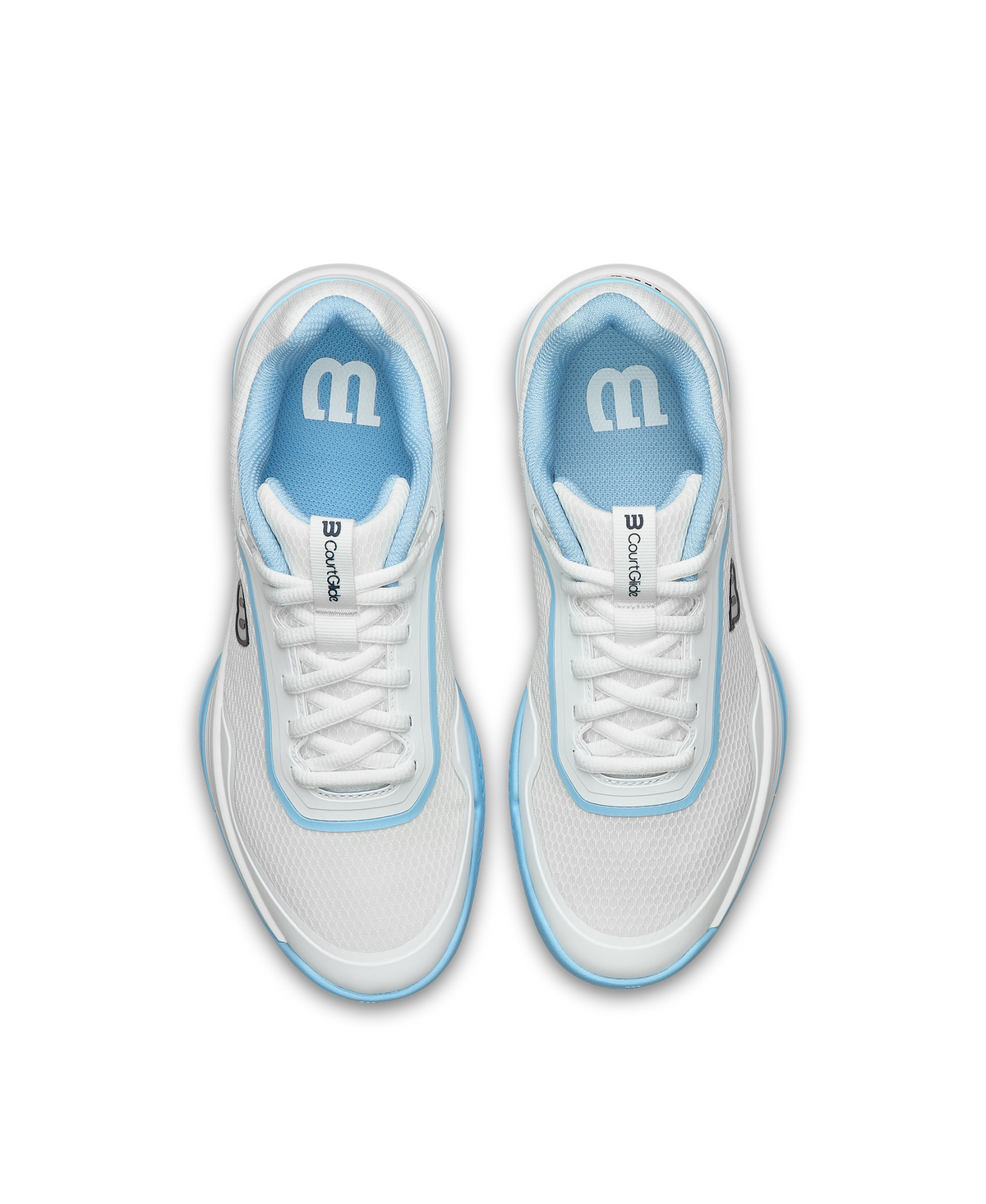 Wilson CourtGlide Womens Tennis Shoes, White/Airy Blue/Navy Blazer - alternate view 3