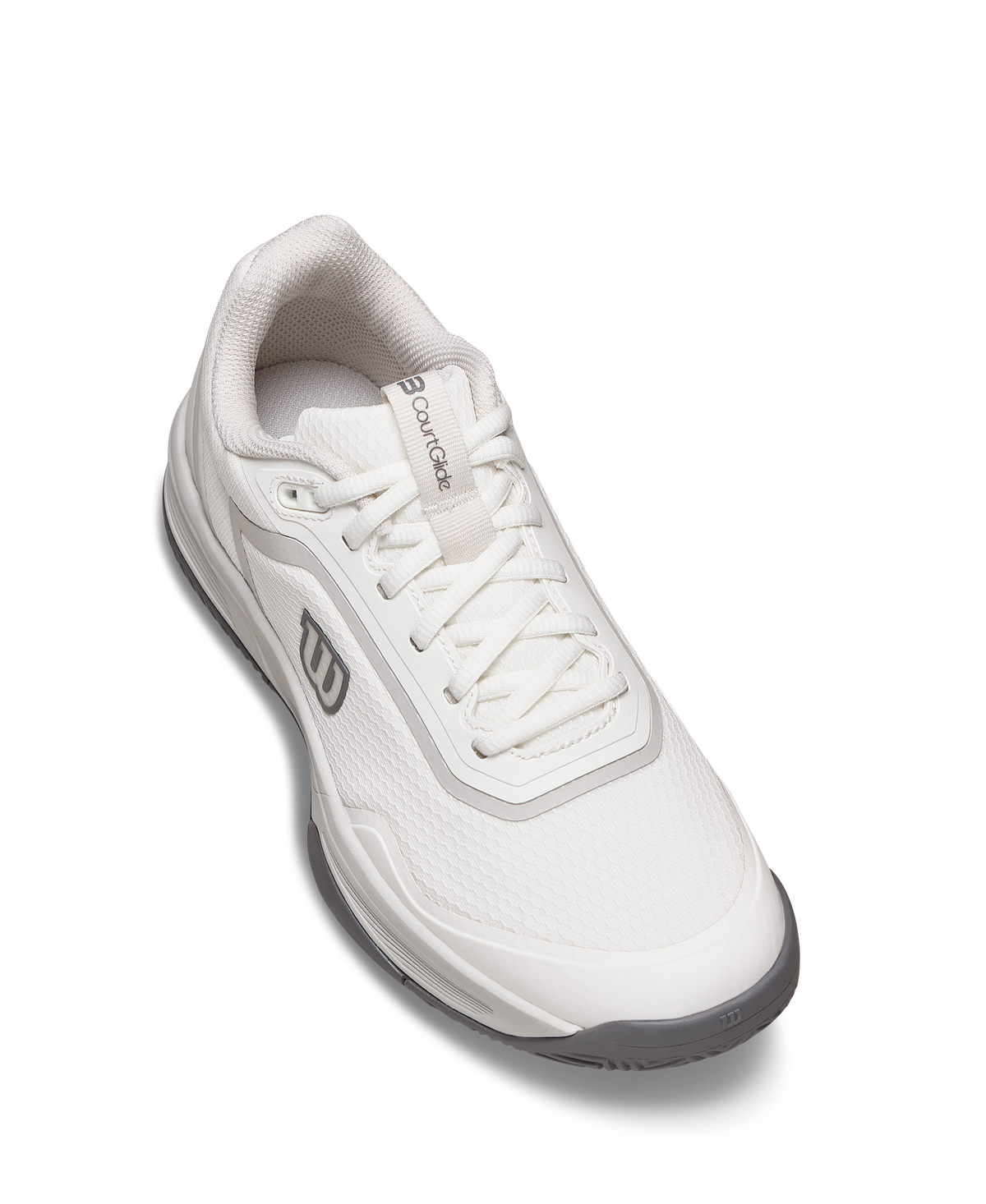 Wilson CourtGlide Womens Tennis Shoes, Snow White/Lunar Rock/Quiet Shade - alternate view 3