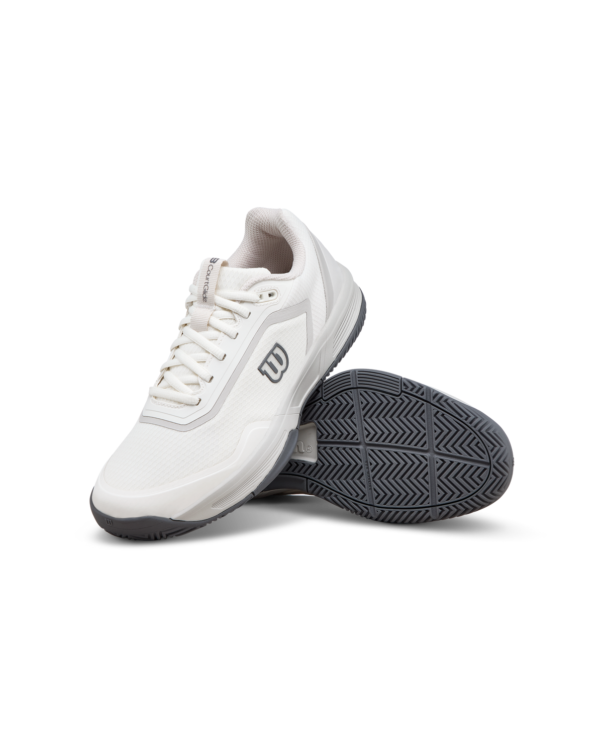 Wilson CourtGlide Womens Tennis Shoes, Snow White/Lunar Rock/Quiet Shade - alternate view 6
