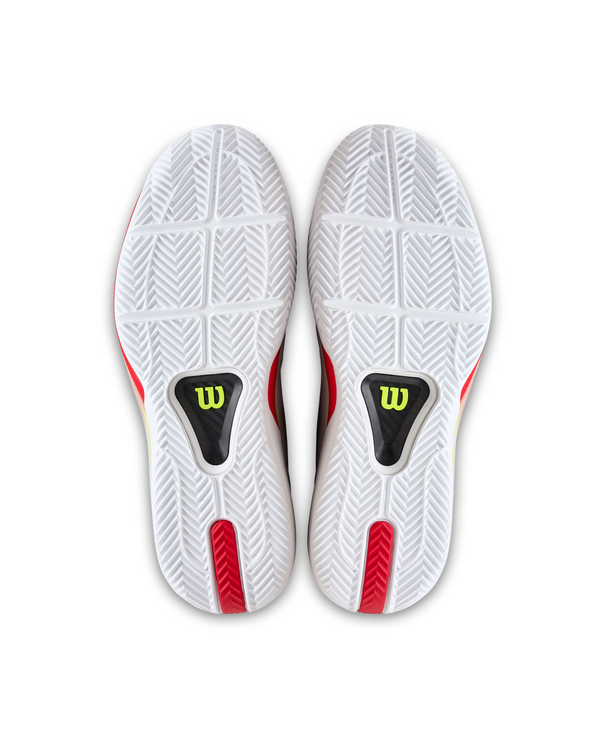 Wilson Rush Tour 5 Clay Mens Tennis Shoes, White/Black/Infrared - pair view